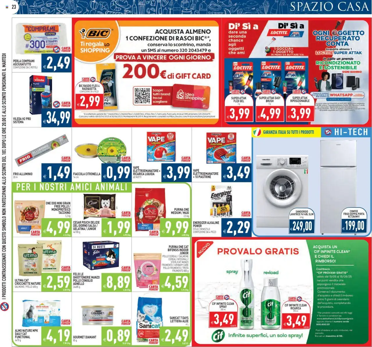Volantino PIM Supermercati del 13.06.2025 | Pagina: 23 | Prodotti: Rasoio, Trota, Lavatrice, Alluminio