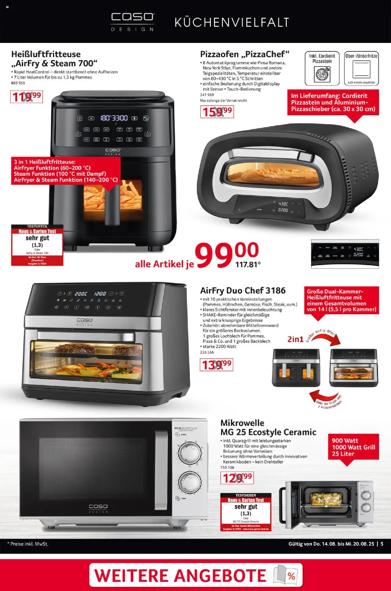 Selgros  Non Food - gültig ab dem 14.08.2025 | Seite: 5 | Produkte: Ofen, Grill, Pommes, Pizza
