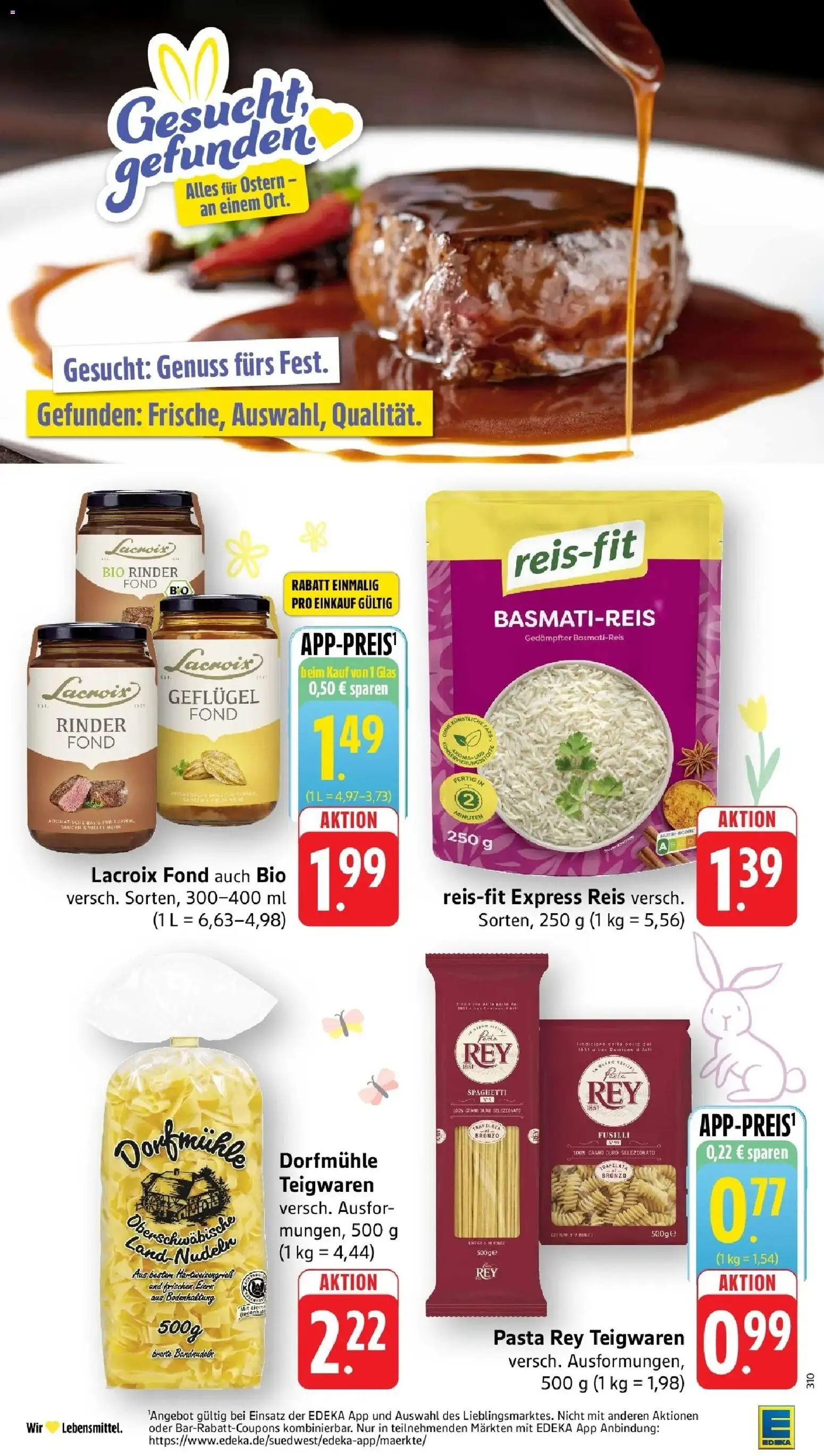 Edeka prospekt Weinstadt - Endersbach	 – gültig ab 30.03.2026 | Seite: 32 | Produkte: Basmatireis, Pasta, Reis