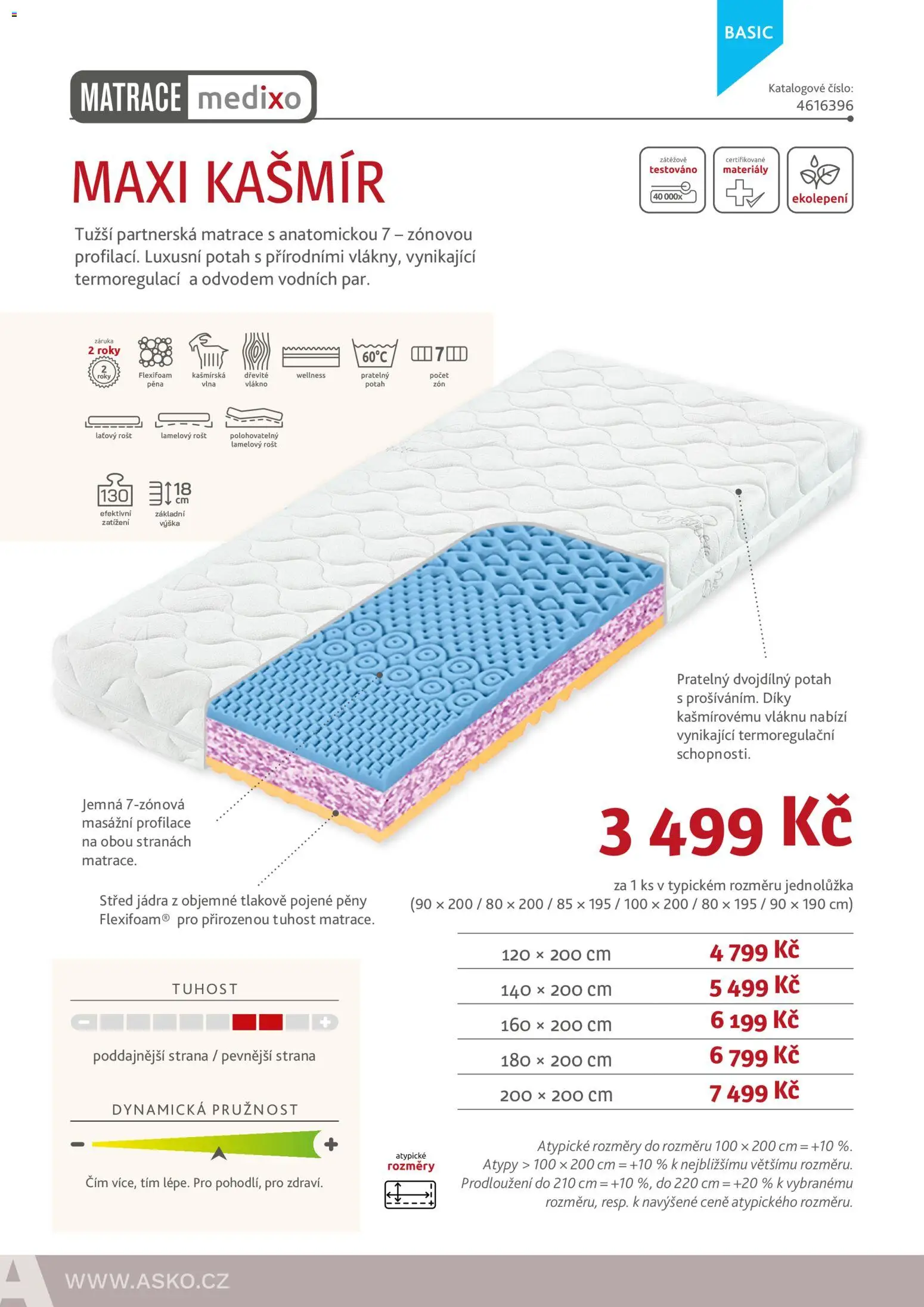 ASKO nábytek leták - Nabídka matrací od 01.01.2026 | Strana: 22 | Produkty: Matrace, Rošt