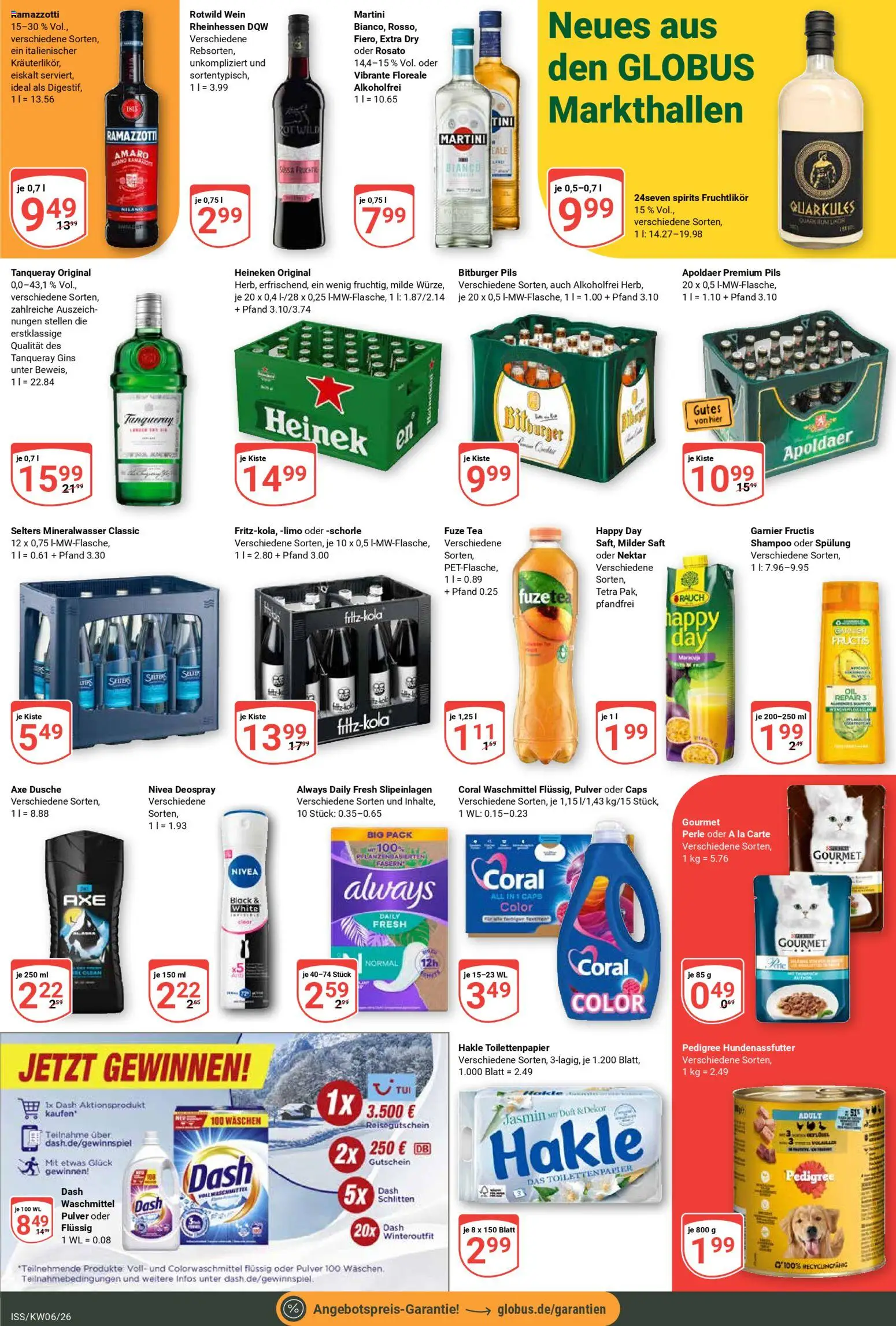 Globus Prospekt 	 – gültig ab 02.02.2026 | Seite: 5 | Produkte: Martini, Mineralwasser, Waschmittel, Wein