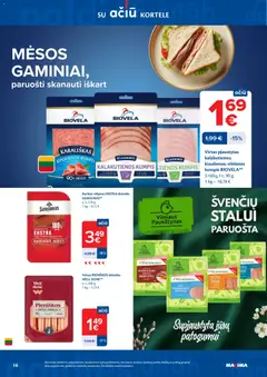 MAXIMA leidinys galioja nuo 31.03.2026 | Puslapis: 16 | Prekių: Vištienos, Dešrelės, Viščiukų, Kumpis
