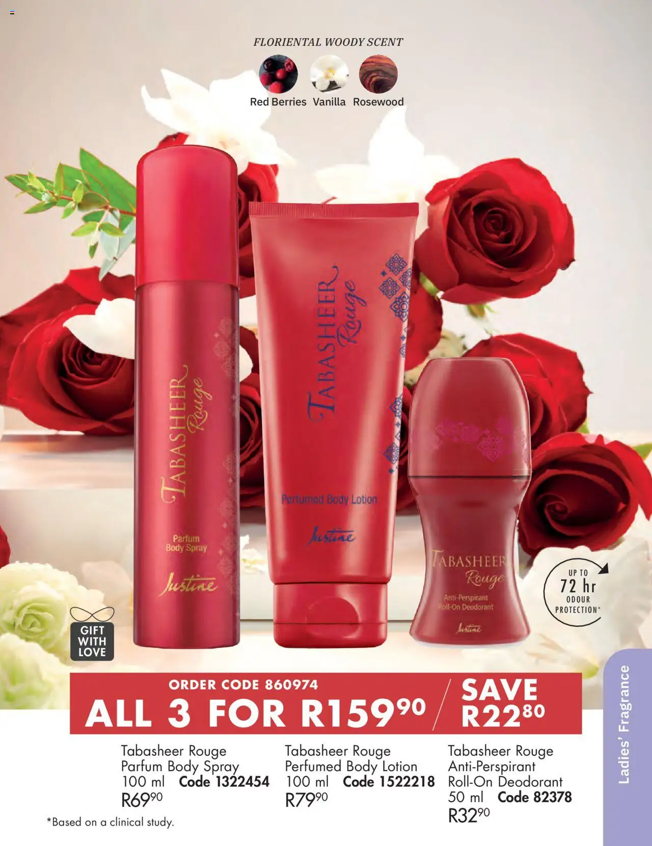 New Justine catalogue – valid from 01.10.2025 | Page: 41 | Products: Body spray, Fragrance, Deodorant, Lotion