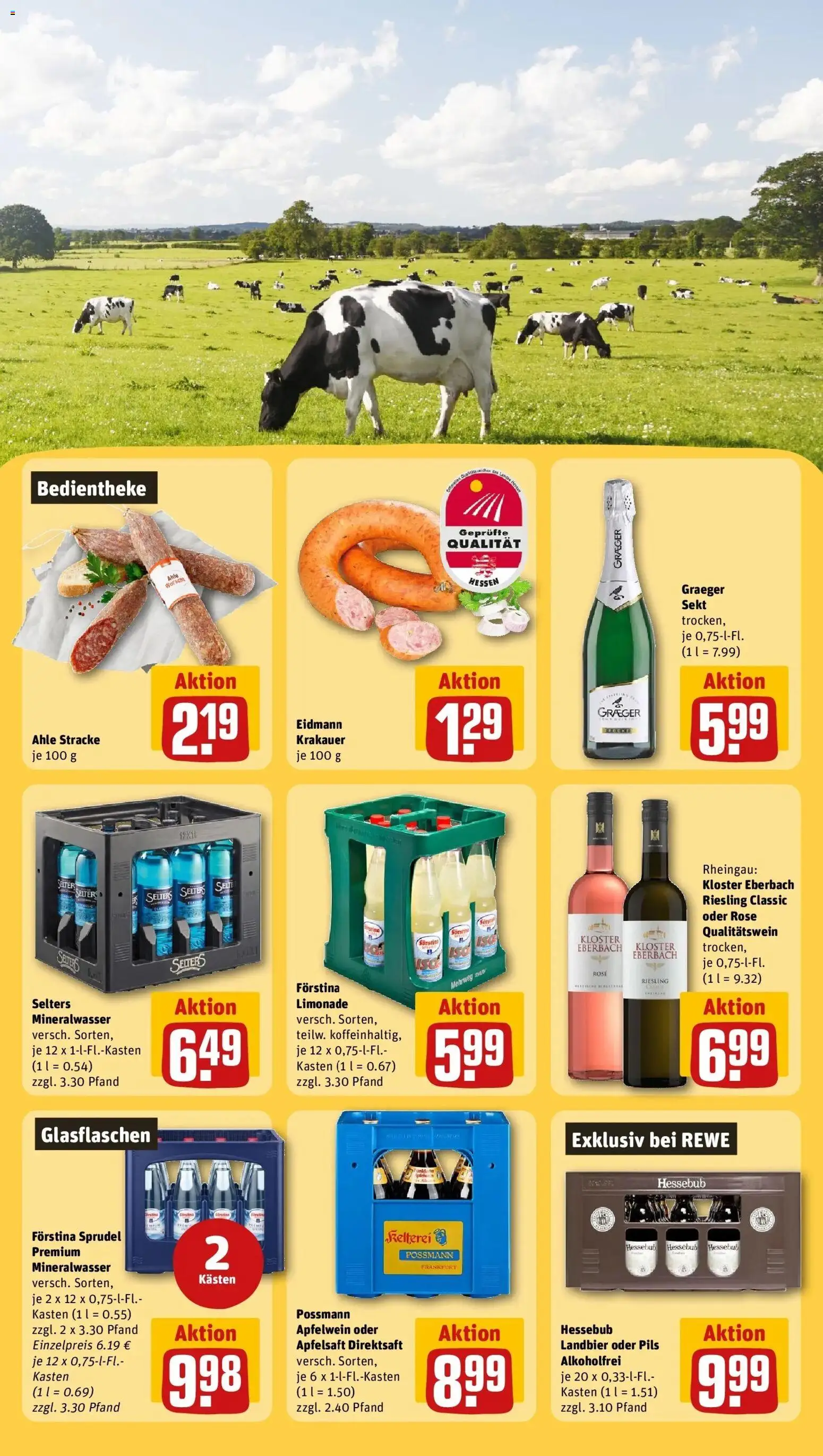 Rewe prospekt Niederkaufungen	 – gültig ab 22.02.2026 | Seite: 23 | Produkte: Sekt, Limonade, Apfelsaft, Mineralwasser