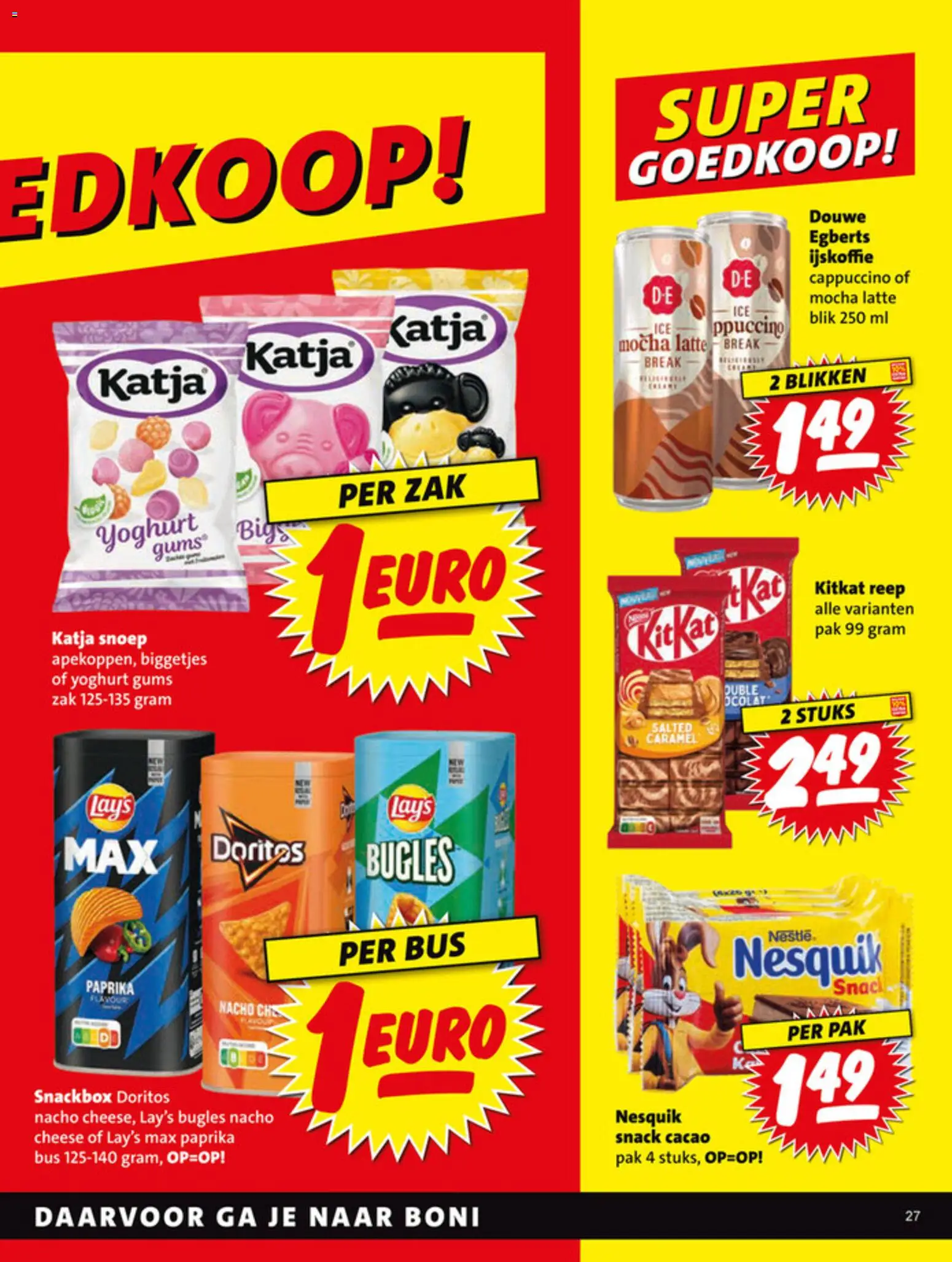 {H1} | Pagina: 27 | Producten: Yoghurt, Fagyasztott gyümölcs, Kész piskótalap, Doritos