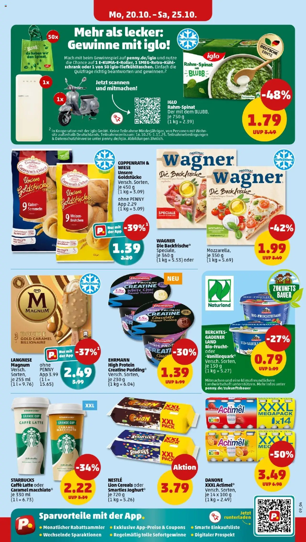 Penny - Bayern – gültig ab 20.10.2025 | Seite: 9 | Produkte: Langnese, Actimel, Schrank, Pudding