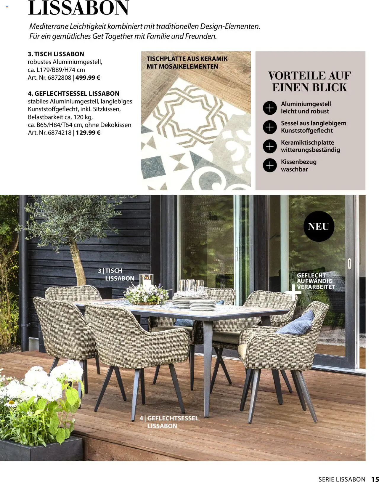 Dehner Gartenmöbel Trends 2025 gültig ab 20.01.2025 | Seite: 15 | Produkte: Sessel, Tisch