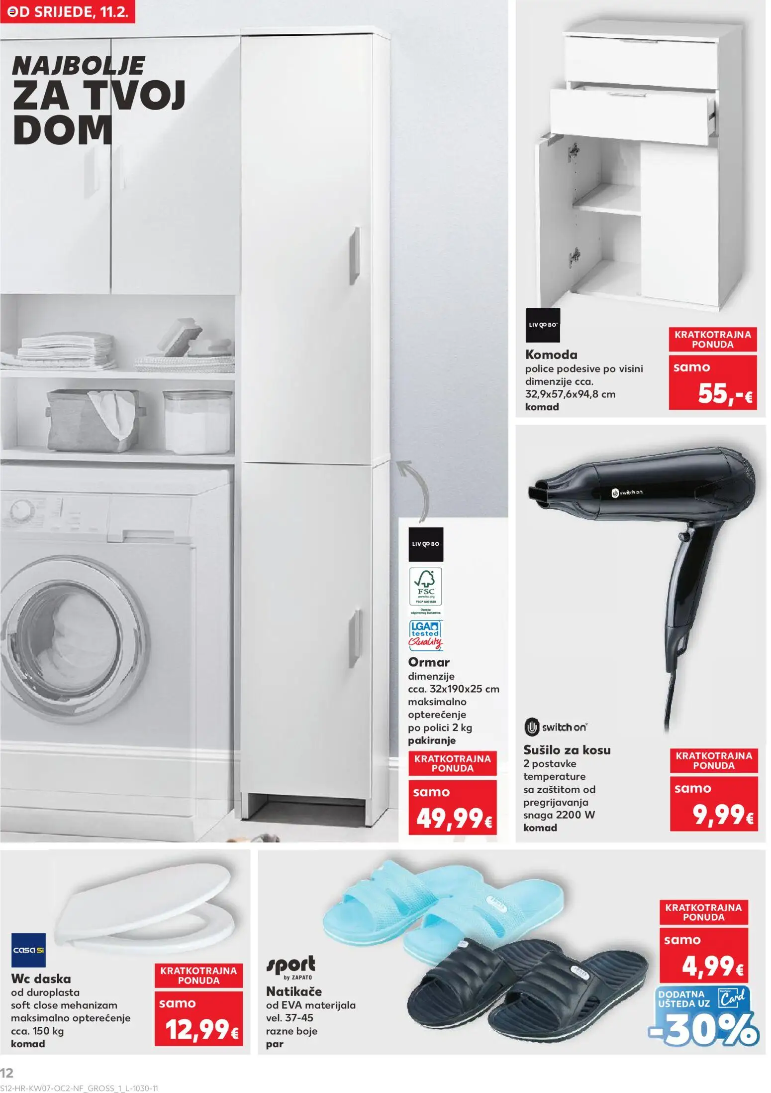 Kaufland HR akciós ujság - amely érvényes a következő dátumtól: 11.02.2026 | Oldal: 12 | Termékek: WC