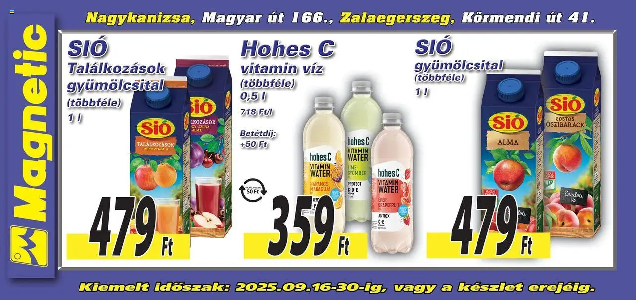 Magnetic akciós ujság - amely érvényes a következő dátumtól: 16.09.2025 | Oldal: 6 | Termékek: Őszibarack, Szilva, Alma, Eper