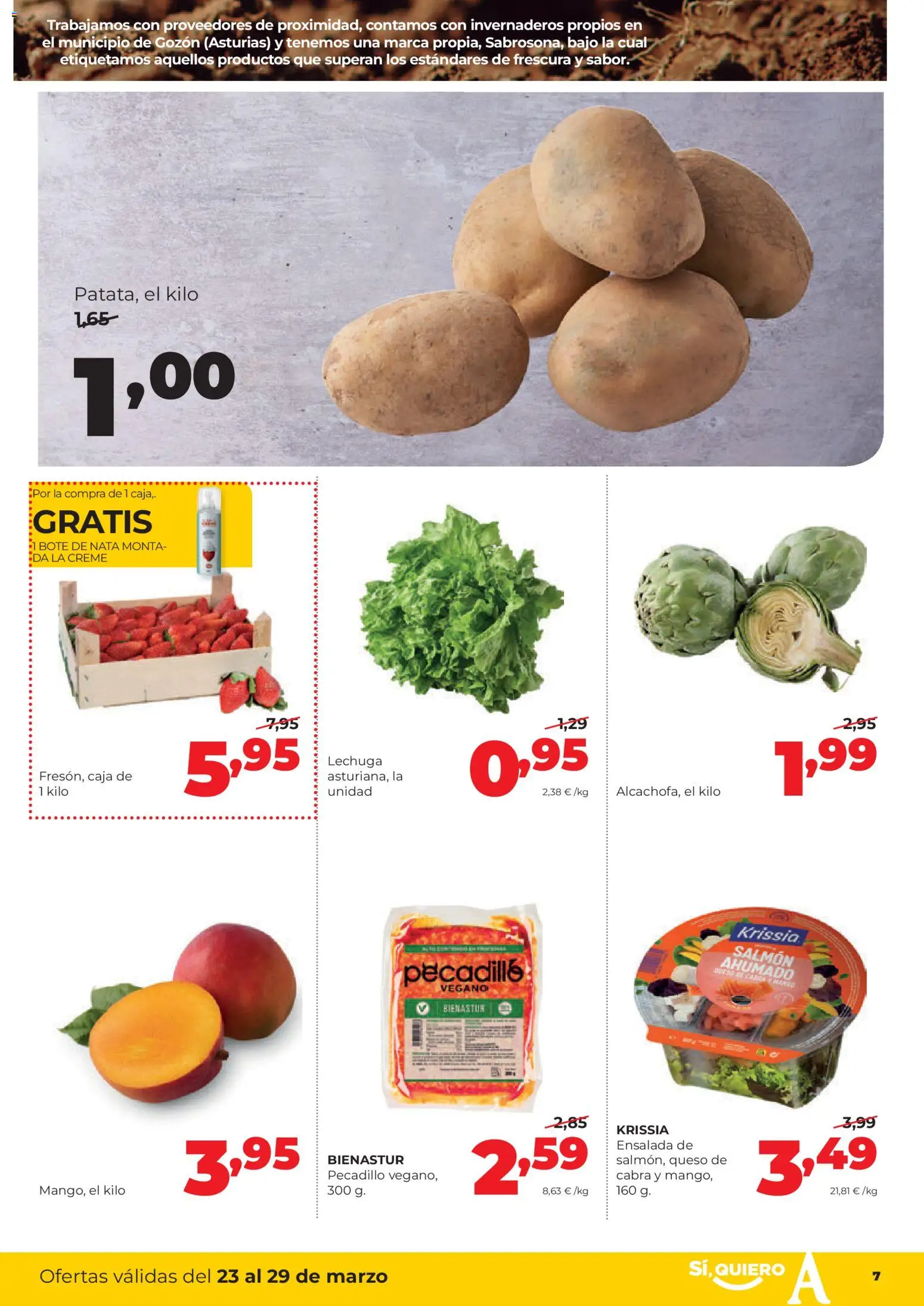 Alimerka folleto Castilla y León │ válido desde el 23.03.2026 | Página: 7 | Productos: Queso, Ensalada, Caja
