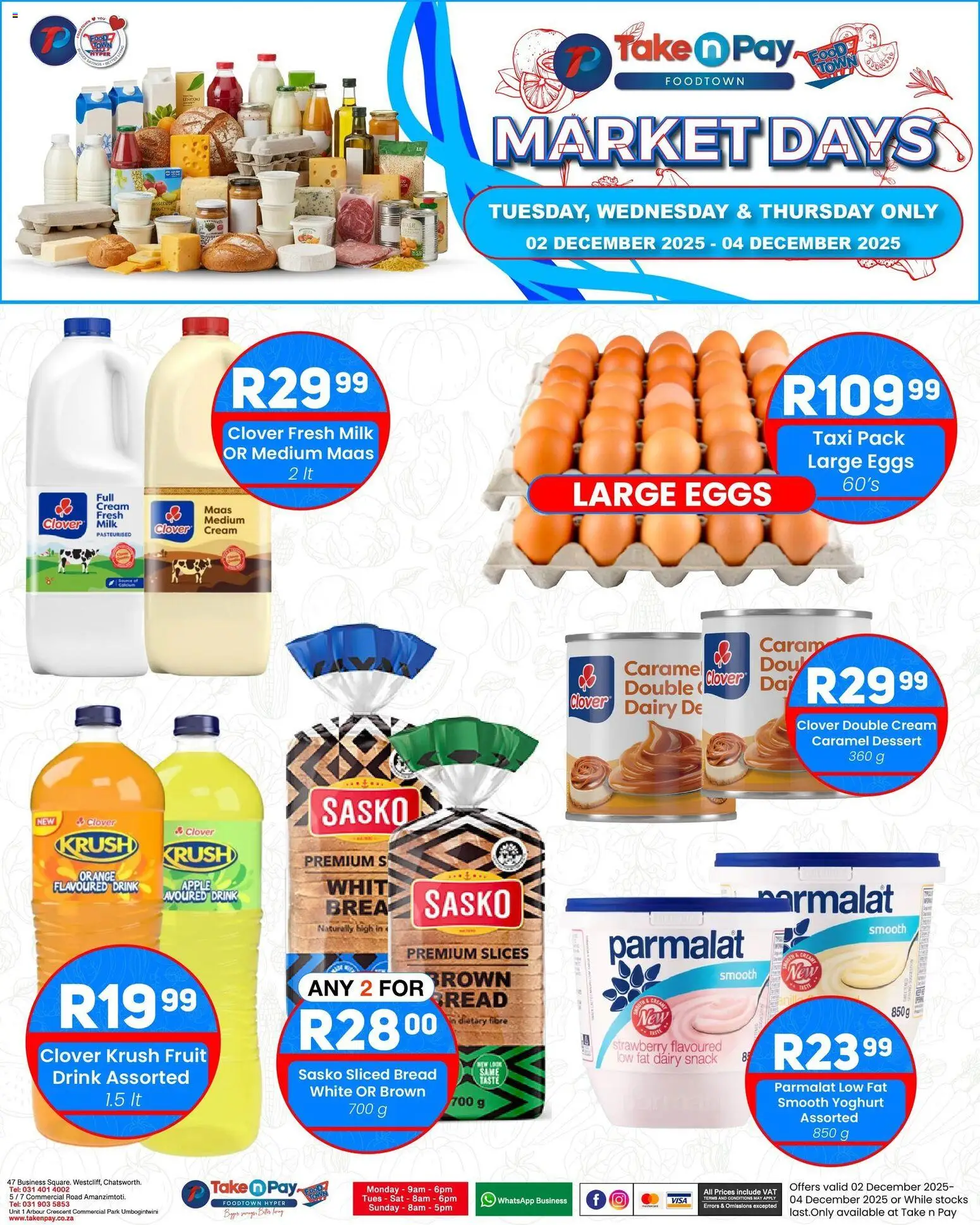 New Take n Pay catalogue – valid from 02.12.2025 | Page: 6 | Products: Bread, Cream, Fruit, Caramel
