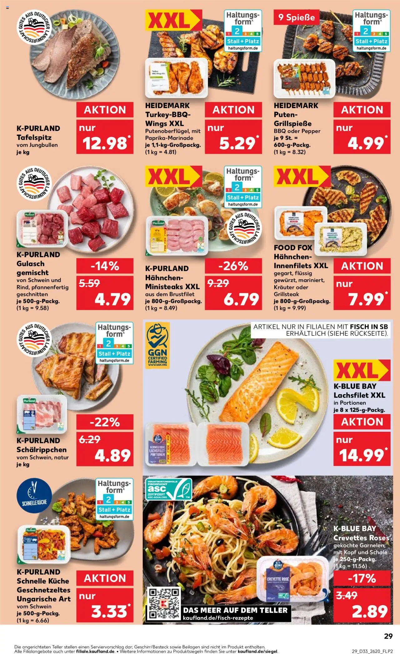 Kaufland prospekt Zeitz	 - gültig ab dem 14.08.2025 | Seite: 29 | Produkte: Tafelspitz, Hahnchen, Spieße, Fisch