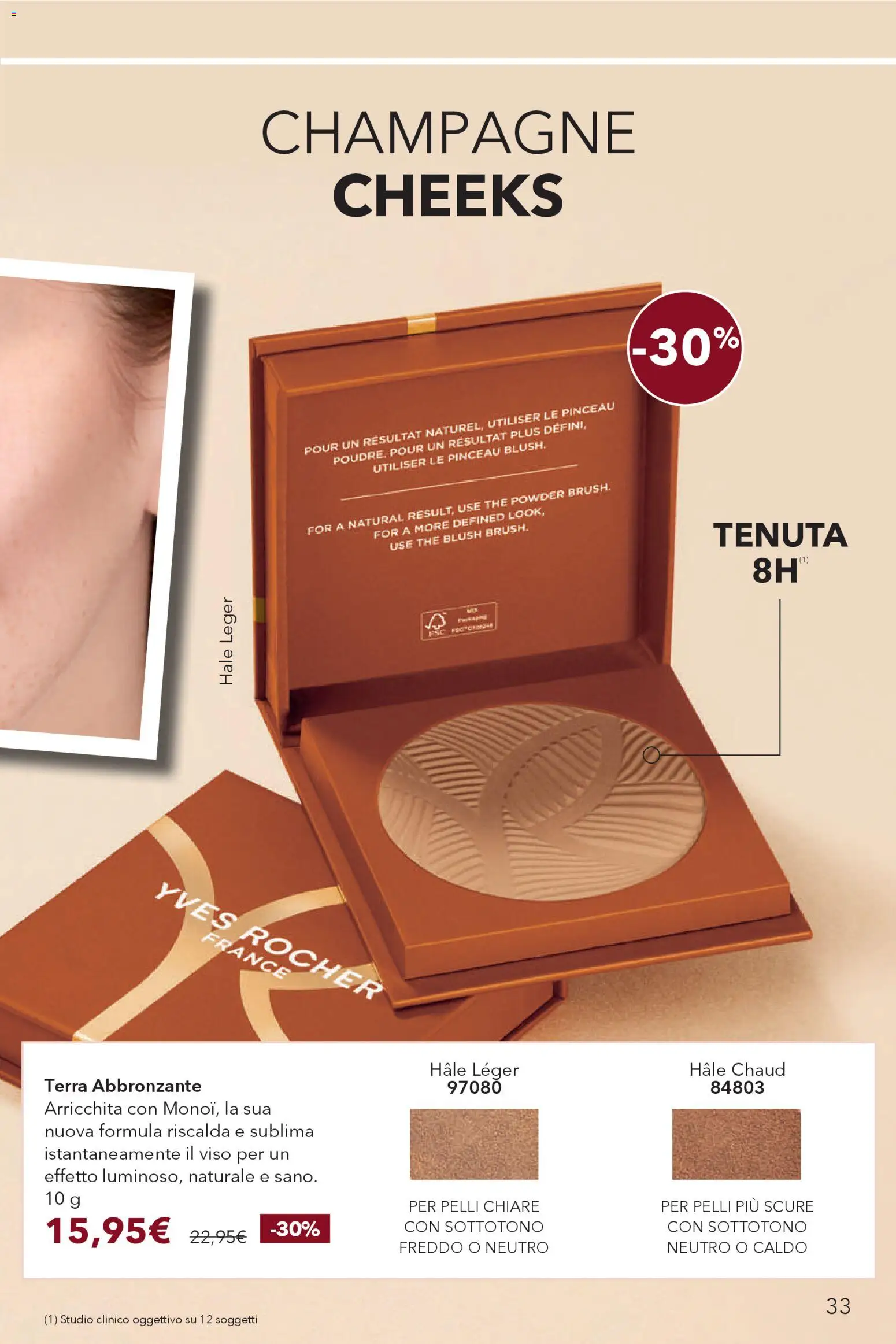 Volantino Yves Rocher del 29.11.2025 | Pagina: 33 | Prodotti: Terra abbronzante, The, Terra, Blush