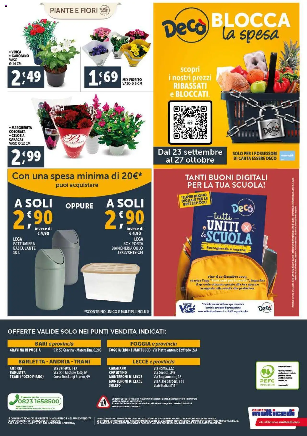 Volantino Decò del 23.09.2025 | Pagina: 20 | Prodotti: Pattumiera, Vaso