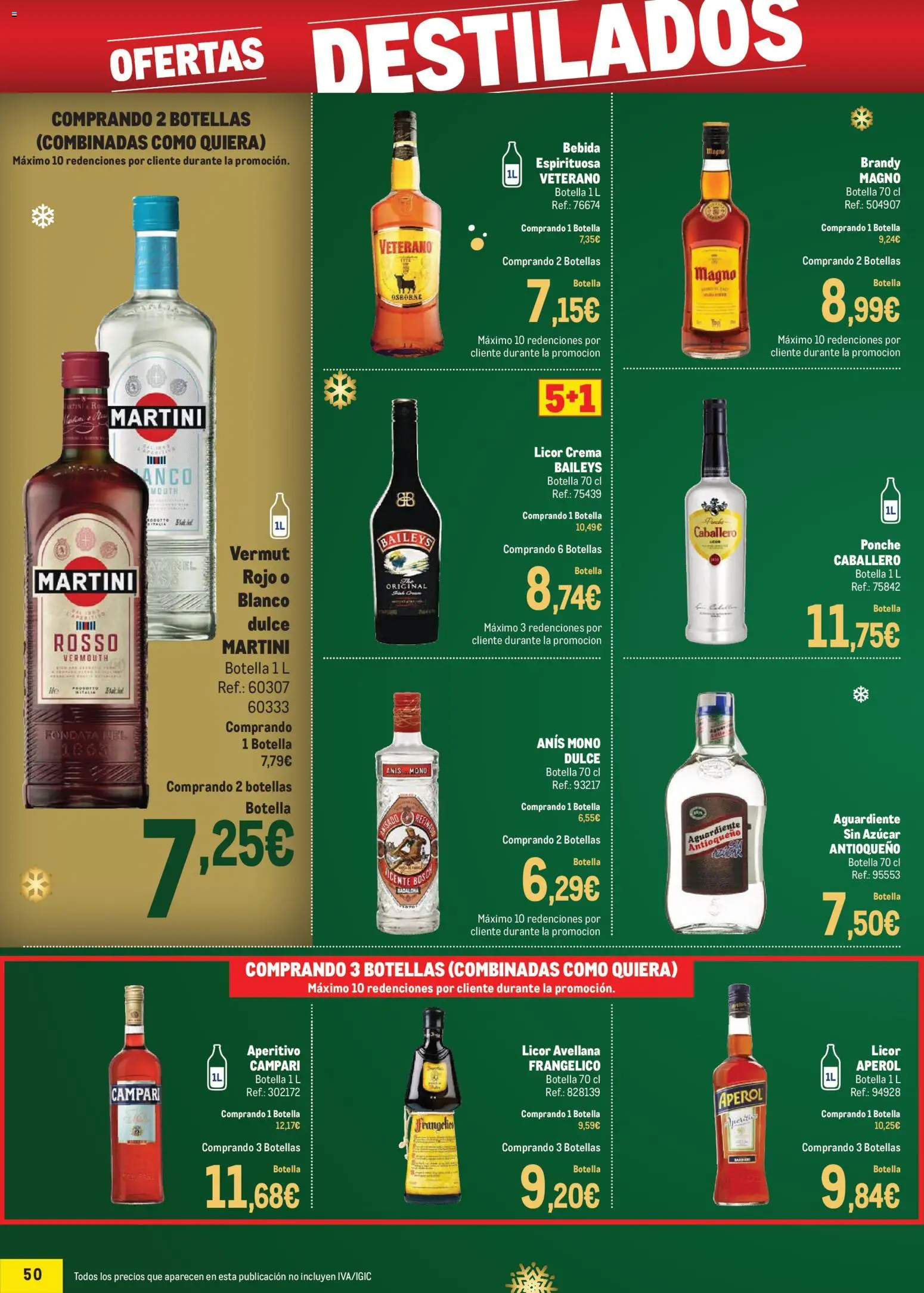 Makro - Precios Sur │ válido desde el 24.11.2025 | Página: 50 | Productos: Licor, Crema, Μαύρο πιπέρι