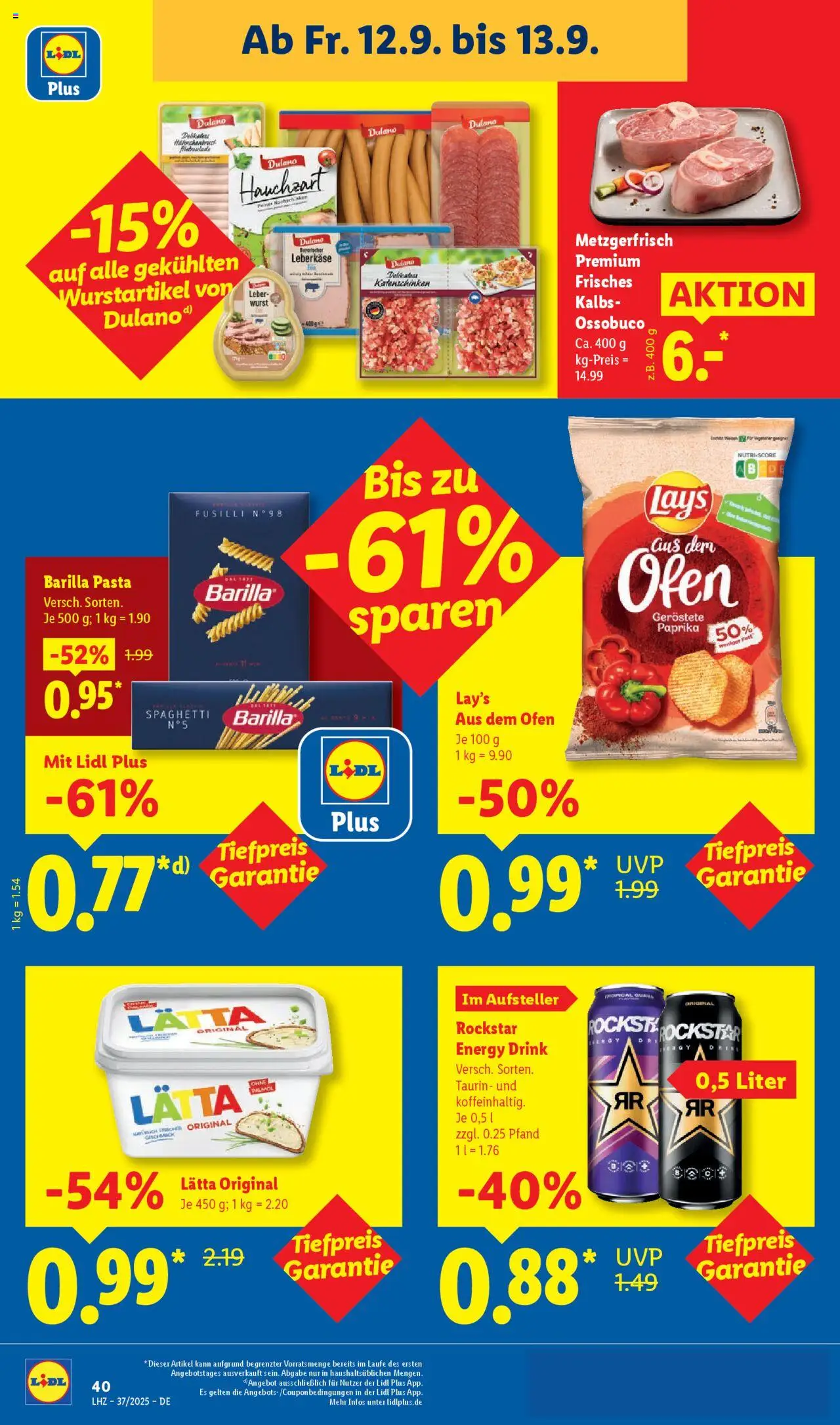 Lidl Prospekt Trier-West	 - gültig ab dem 08.09.2025 | Seite: 60 | Produkte: Energy, Rockstar, Paprika, Wurst