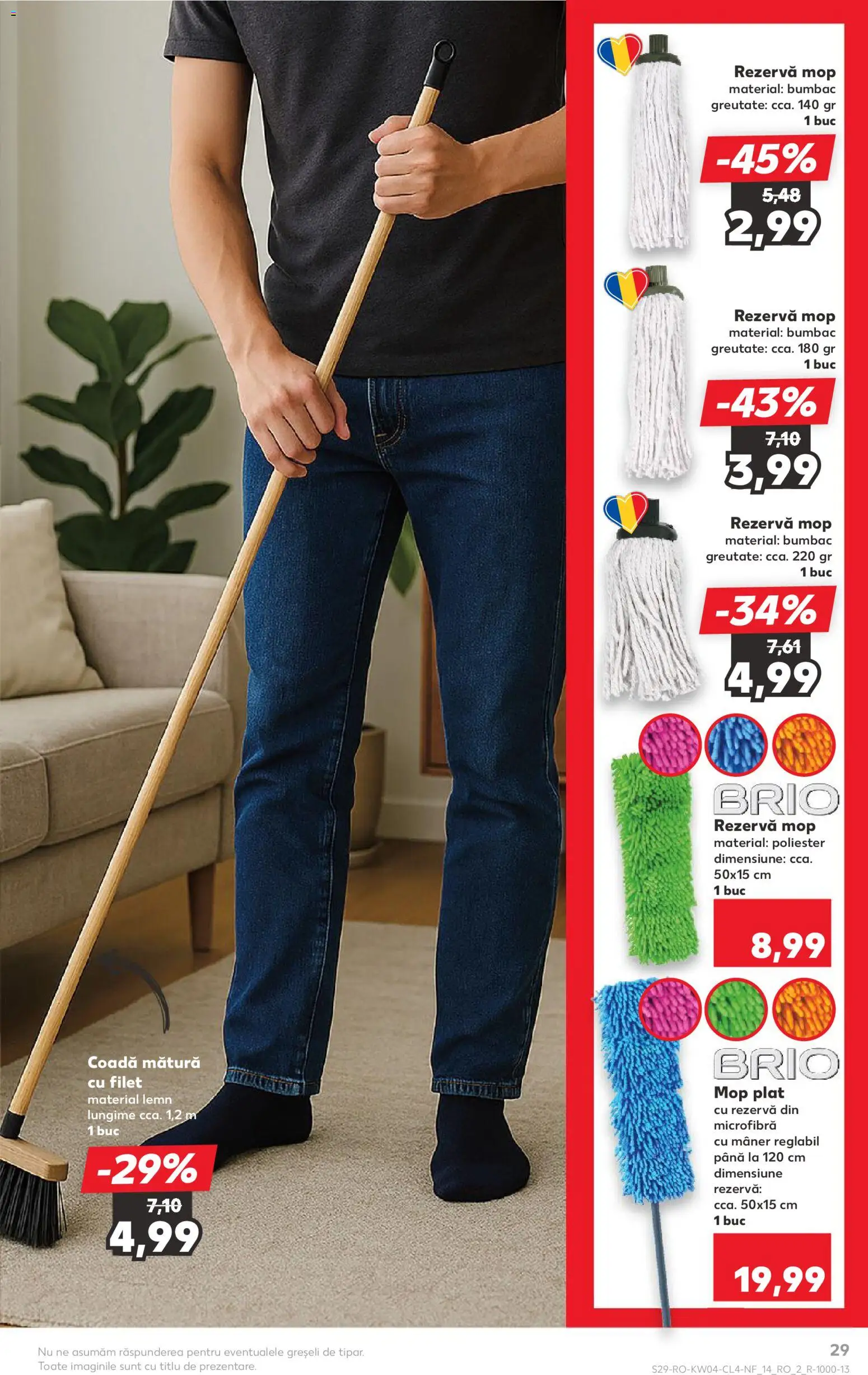 Noul catalog Kaufland – valabil de la 21.01.2026 | Pagină: 29 | Produse: Mop, Mătură, Mâner
