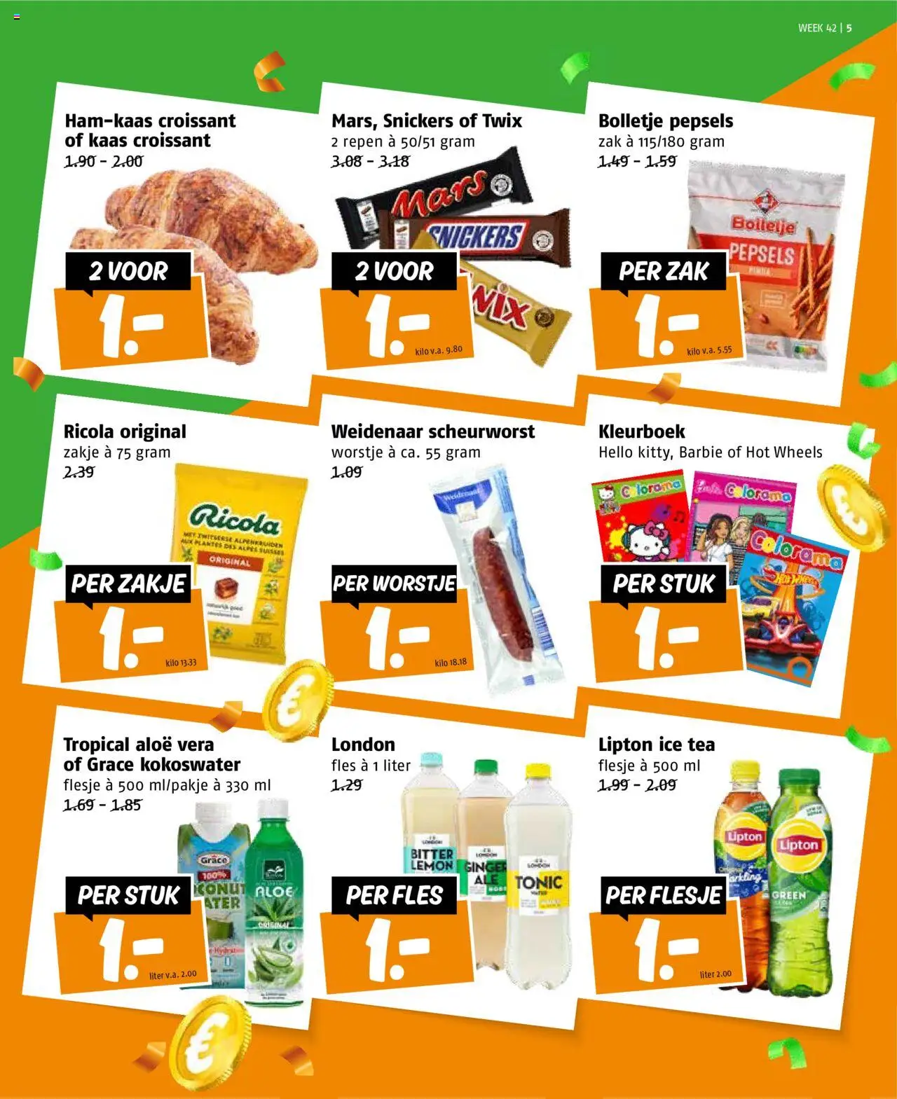 {H1} | Pagina: 5 | Producten: Kaas, Zak, Twix, Snickers