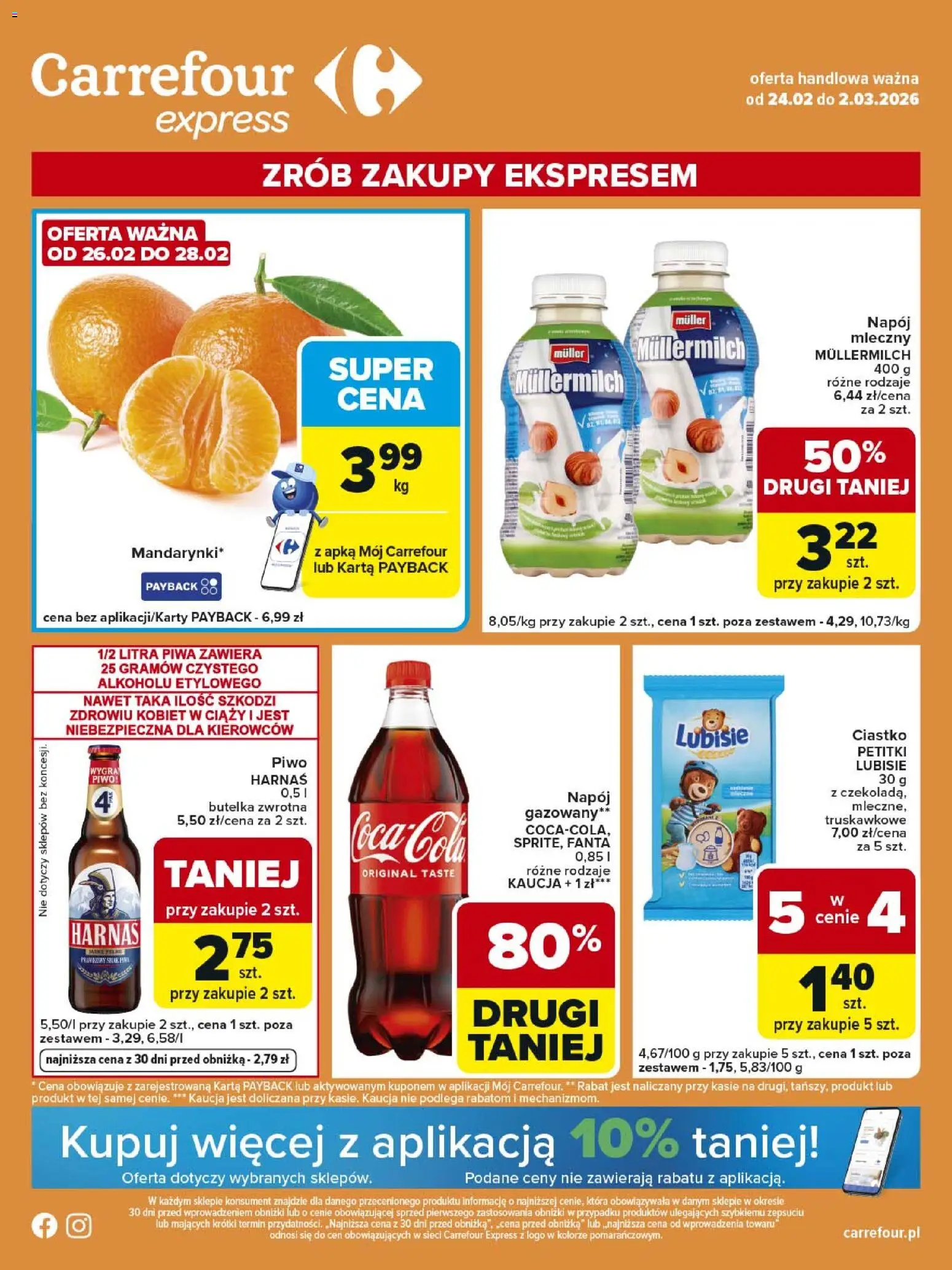 Carrefour Gazetka - Express II od 24.02.2026 | Strona: 1 | Produkty: Karta, Harnaś, Piwo