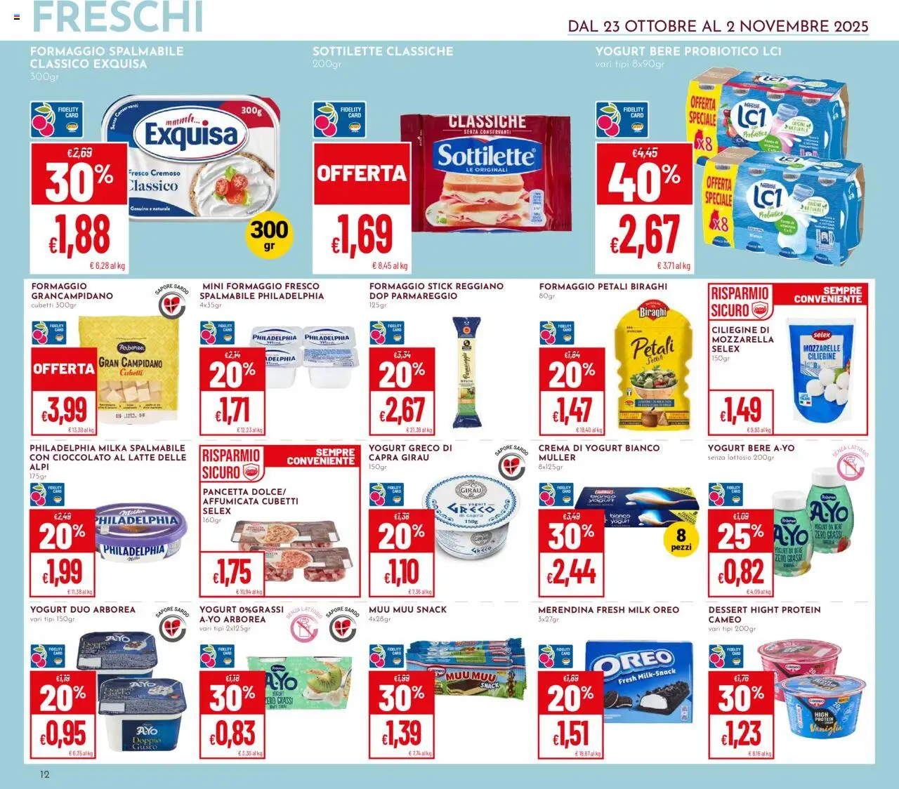 Volantino Pan del 23.10.2025 | Pagina: 12 | Prodotti: Yogurt, Pancetta, Latte, Formaggio