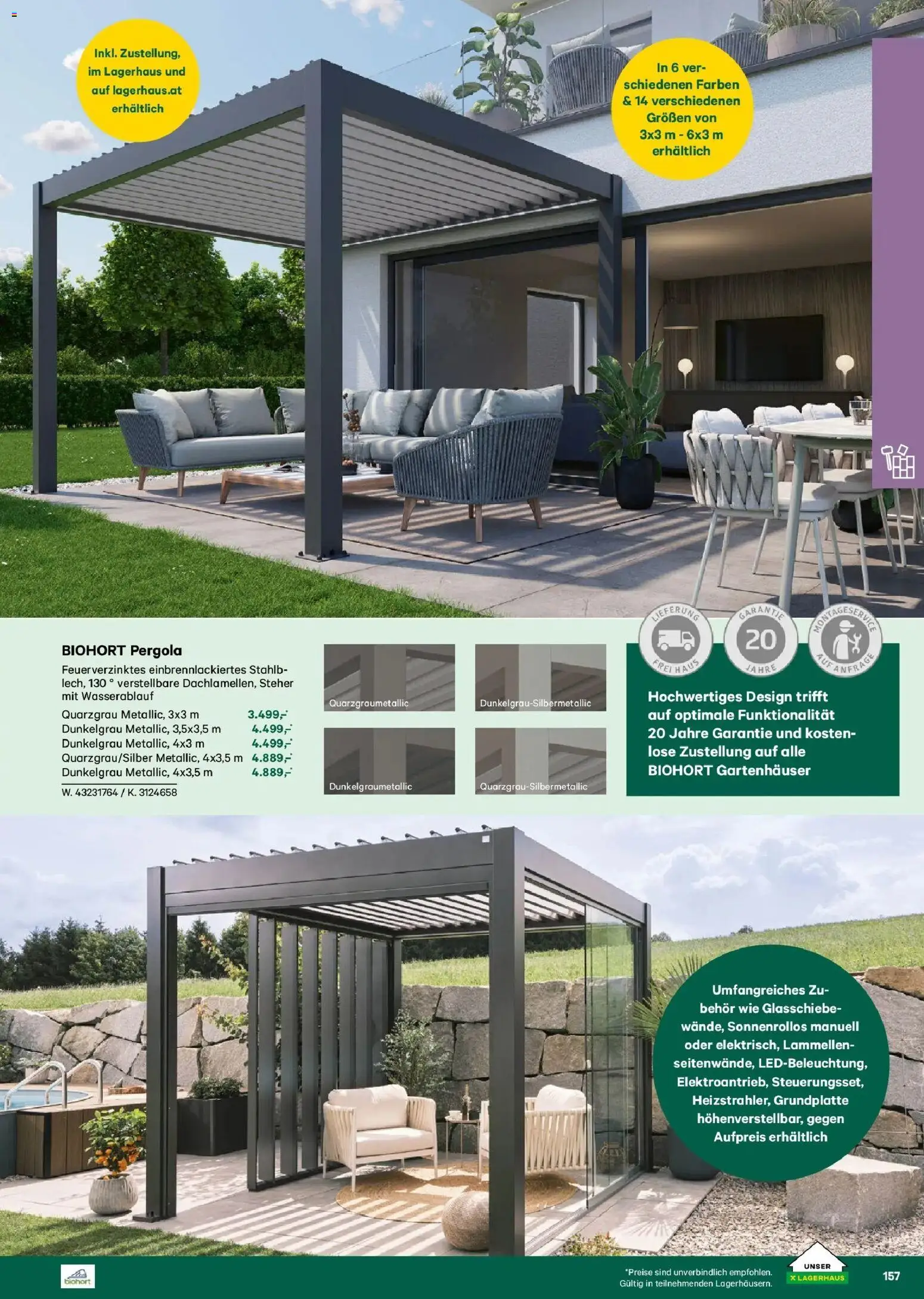 Lagerhaus Garten & Freizeit Katalog 2026 - Schweiggers, Bad Aussee  gültig ab 01.03.2026 | Seite: 157