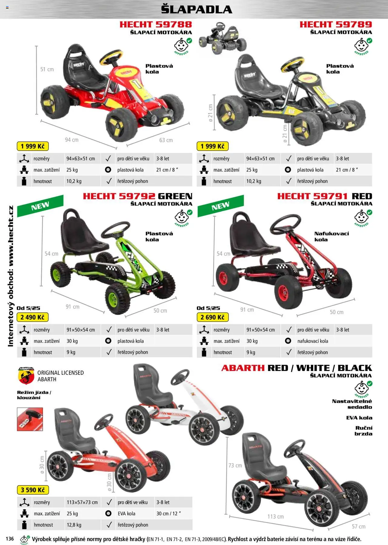 Hecht katalog - Jaro-léto 2025 od 22.04.2025 | Strana: 136 | Produkty: Hecht, Hračky, Motokára, Baterie