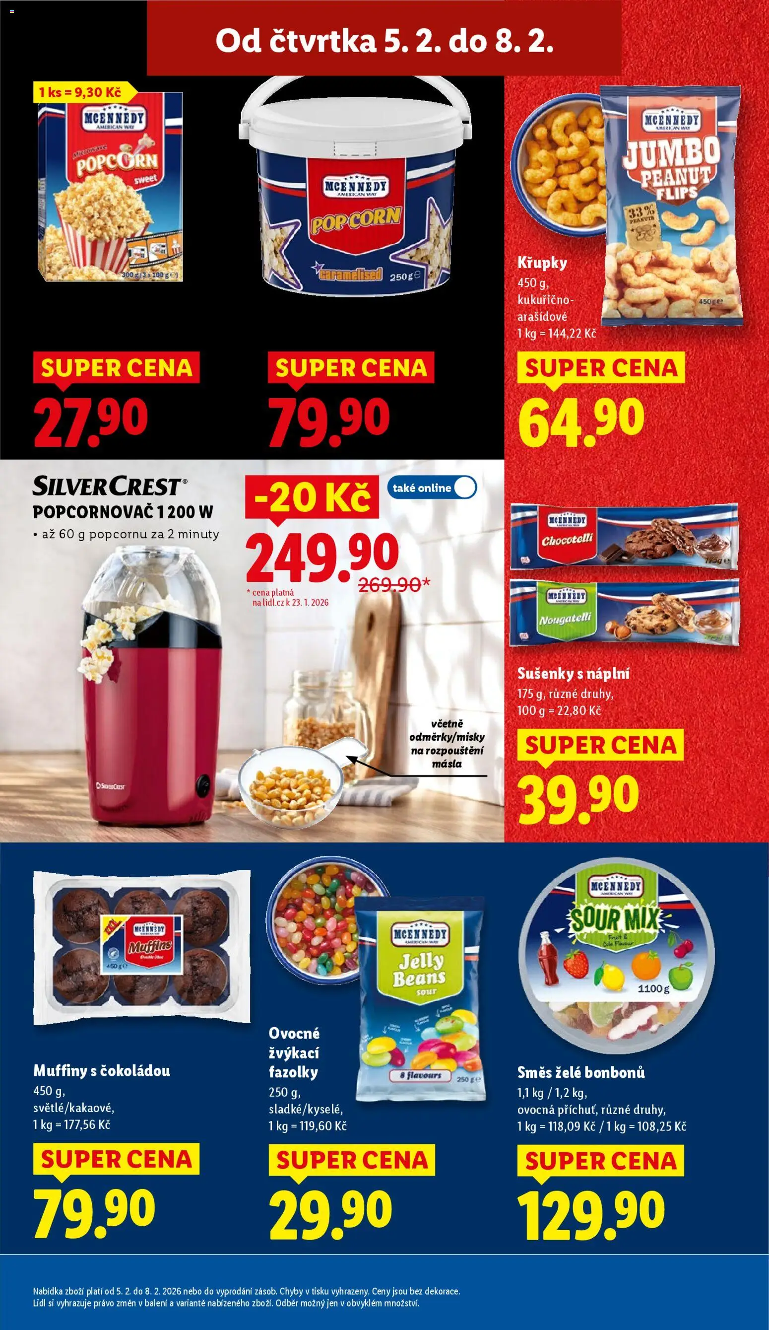 Lidl leták od 05.02.2026 | Strana: 19 | Produkty: Cookies, Popcorn, Křupky, Sušenky