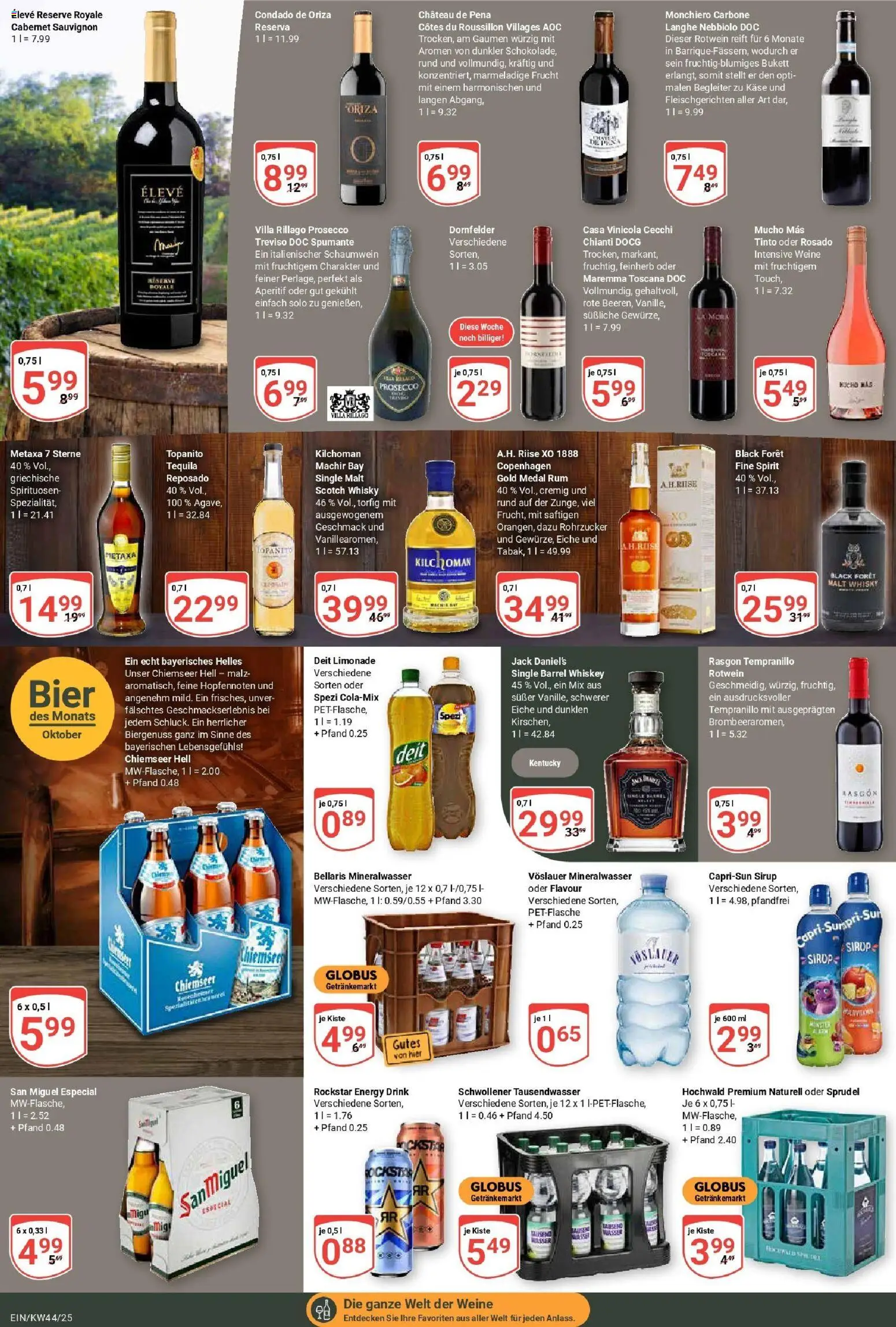 Globus prospekt Homburg-Einöd	 – gültig ab 26.10.2025 | Seite: 18 | Produkte: Whisky, Rum, Metaxa, Whiskey