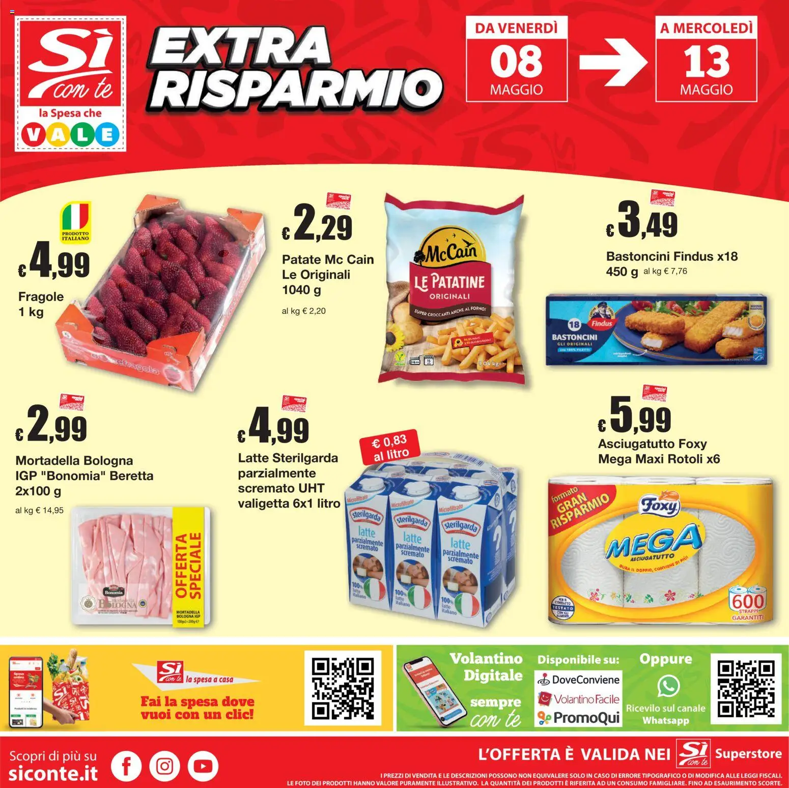 Volantino Sì con Te del 29.04.2026 | Pagina: 24 | Prodotti: Tè, Patatine, Latte, Valigetta