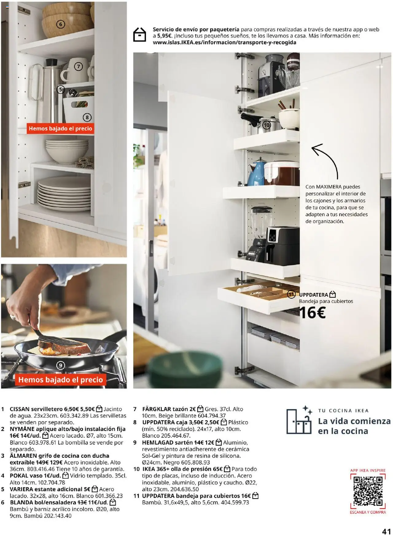 Catálogo IKEA Cocinas │ válido desde el 01.09.2025 | Página: 41 | Productos: Té, Bombilla, Cocina, Bandeja