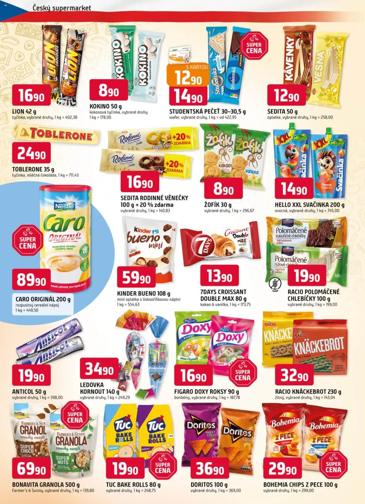 Trefa leták od 04.03.2026 | Strana: 6 | Produkty: Granola, Doritos, Paprika, Caro