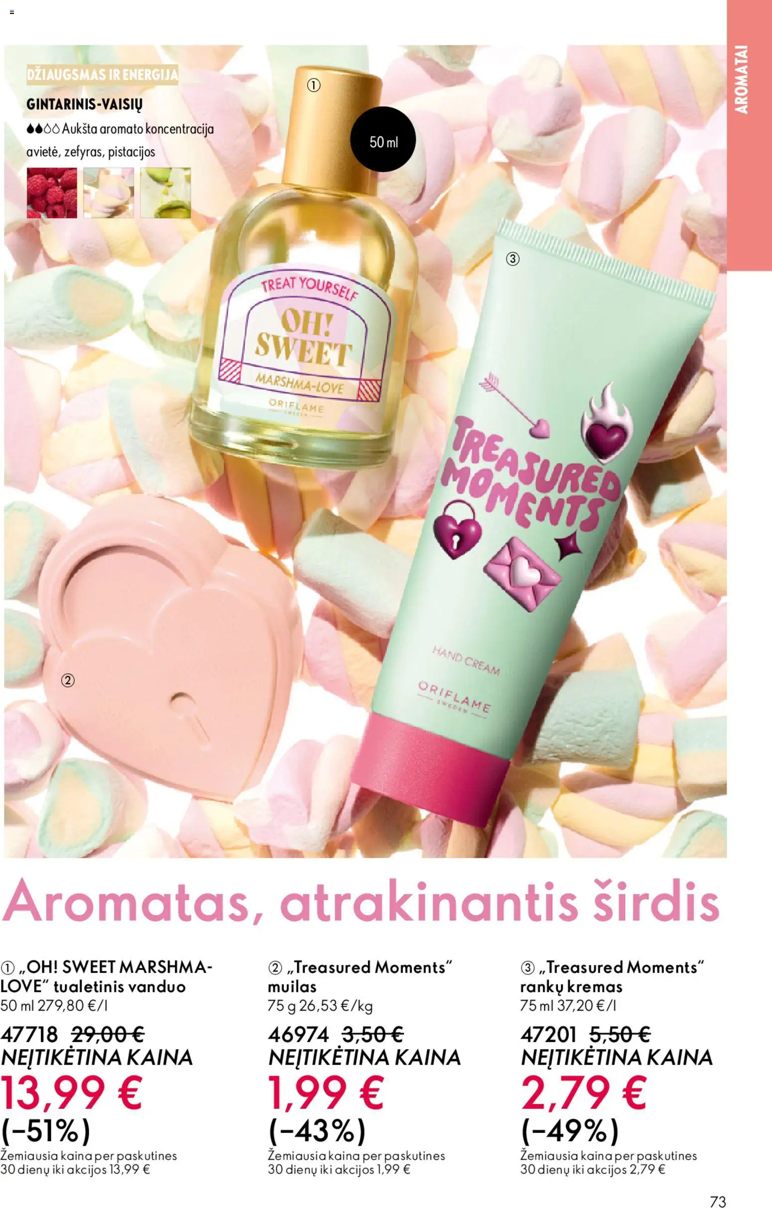 Oriflame akcijos nuo 18.02.2026 | Puslapis: 73 | Prekių: Tualetinis vanduo, Kremas, Muilas, Pistacijos