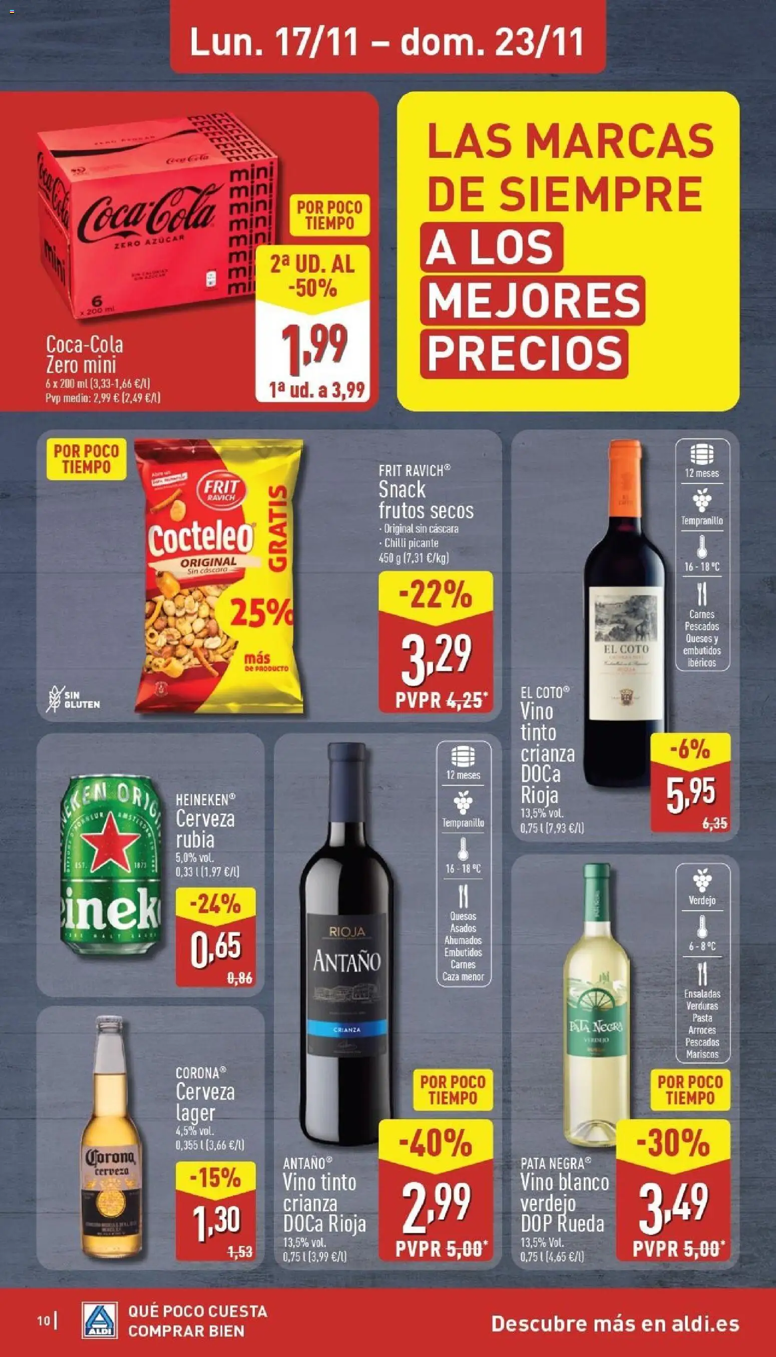 Aldi folleto Baleares │ válido desde el 17.11.2025 | Página: 10 | Productos: Cerveza, Pasta, Νυχτικό, Σπανάκι
