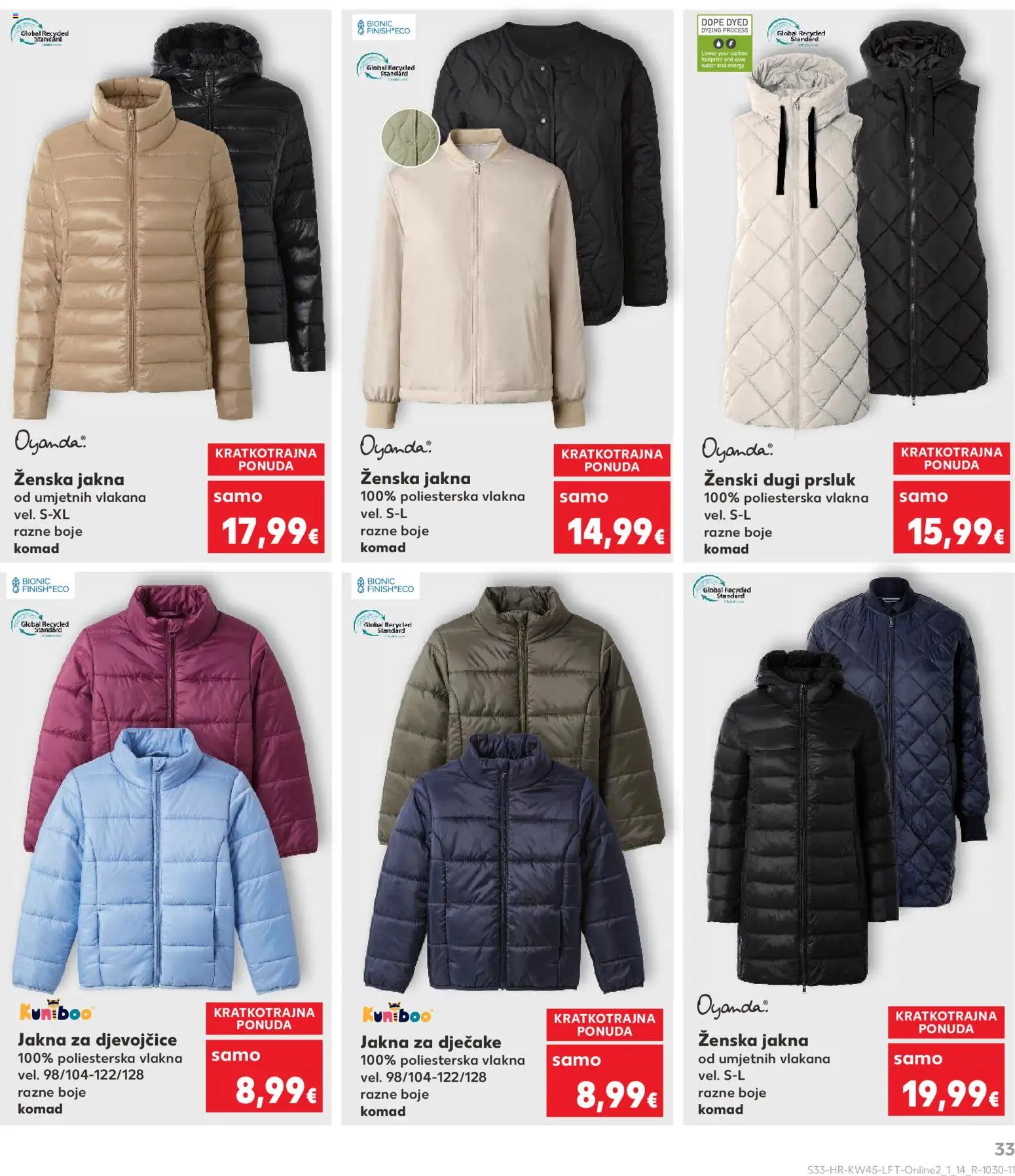 Kaufland katalog | vrijedi od 05.11.2025 | Stranica: 33 | Proizvodi: Prsluk, Jakna
