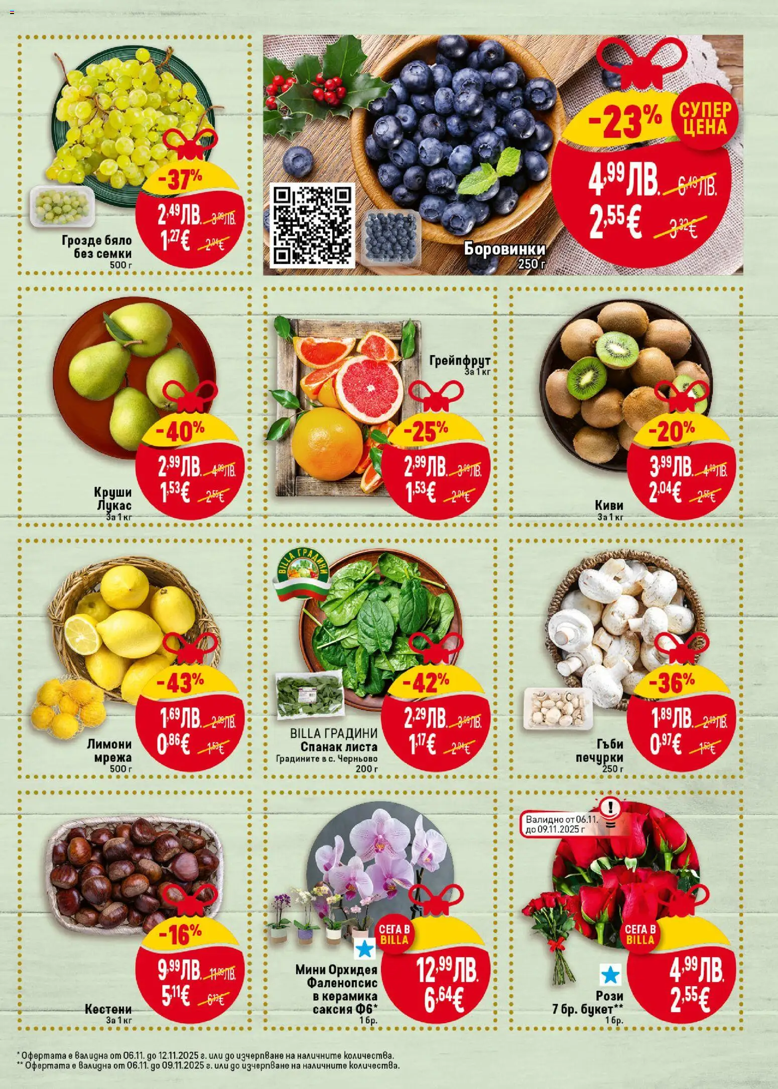 {H1} | Страница: 5 | Продукти: Киви, Мрежа, Семки, Спанак