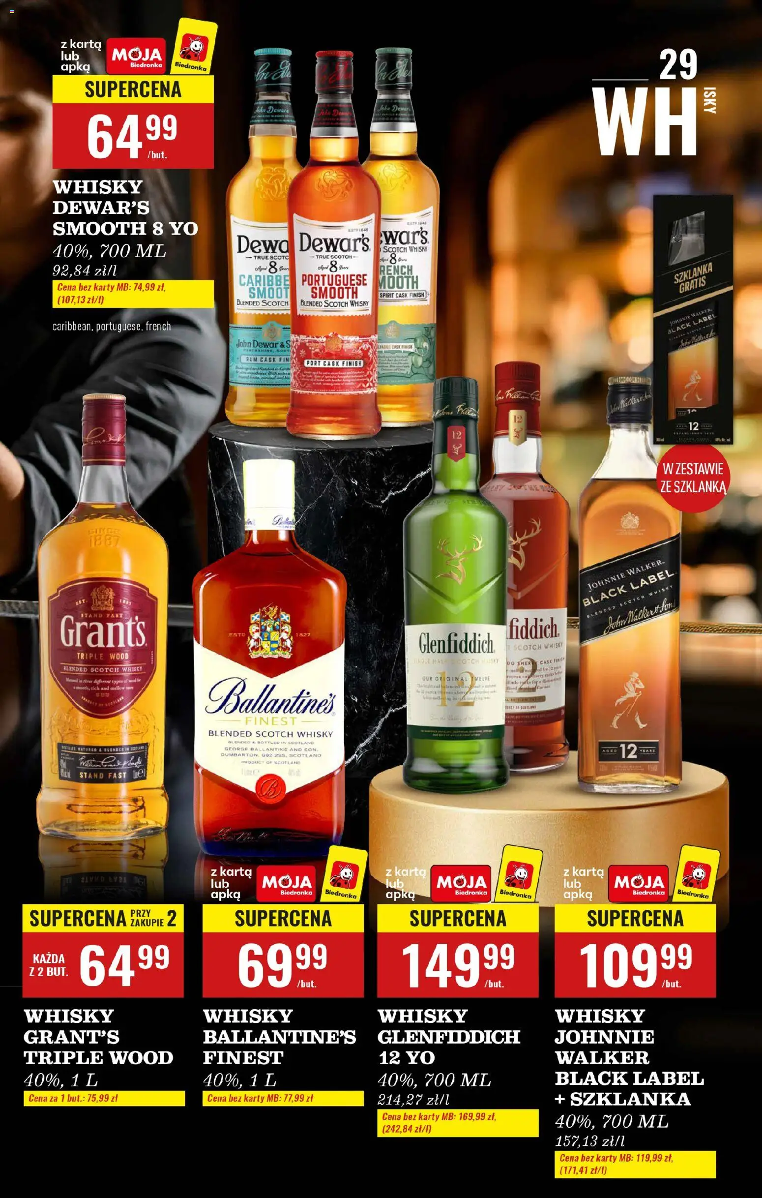Biedronka gazetka - Czas na toast od 03.11.2025 | Strona: 29 | Produkty: Szklanka, Ser, Rum, Whisky