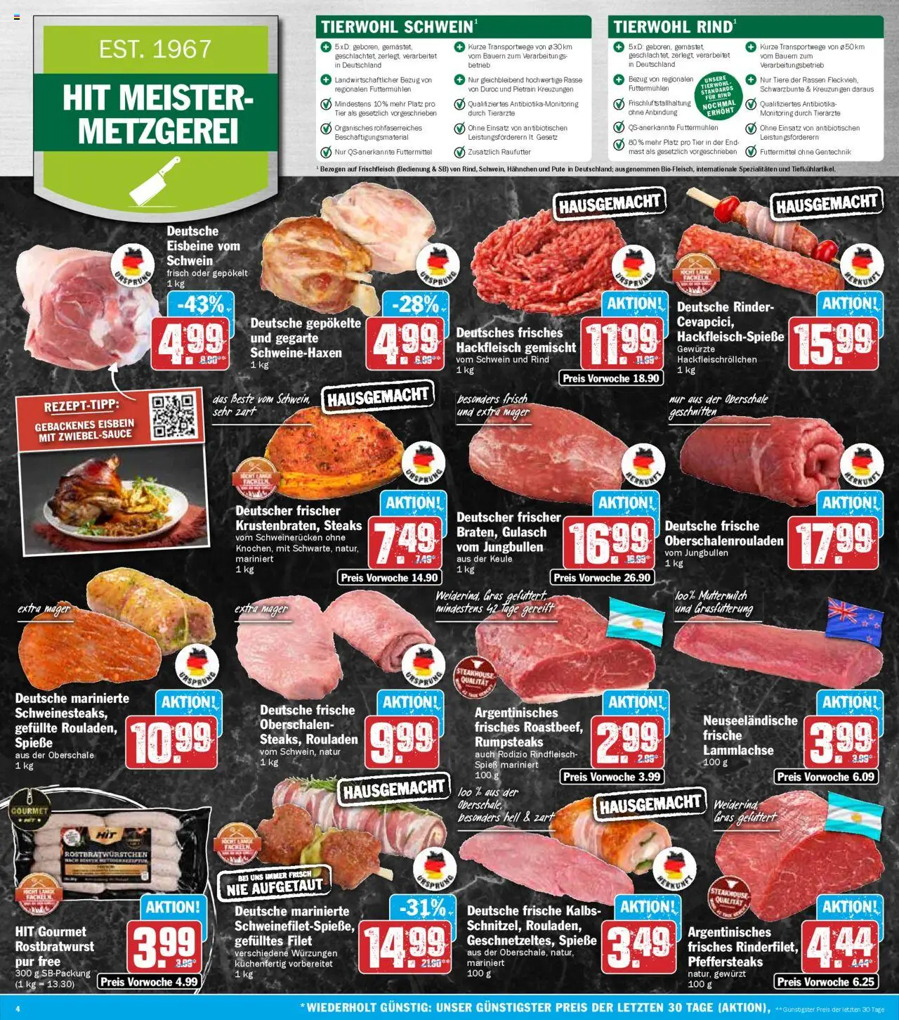 HIT - Hessen - gültig ab dem 25.08.2025 | Seite: 4 | Produkte: Pute, Hahnchen, Spieße, Schweinerucken