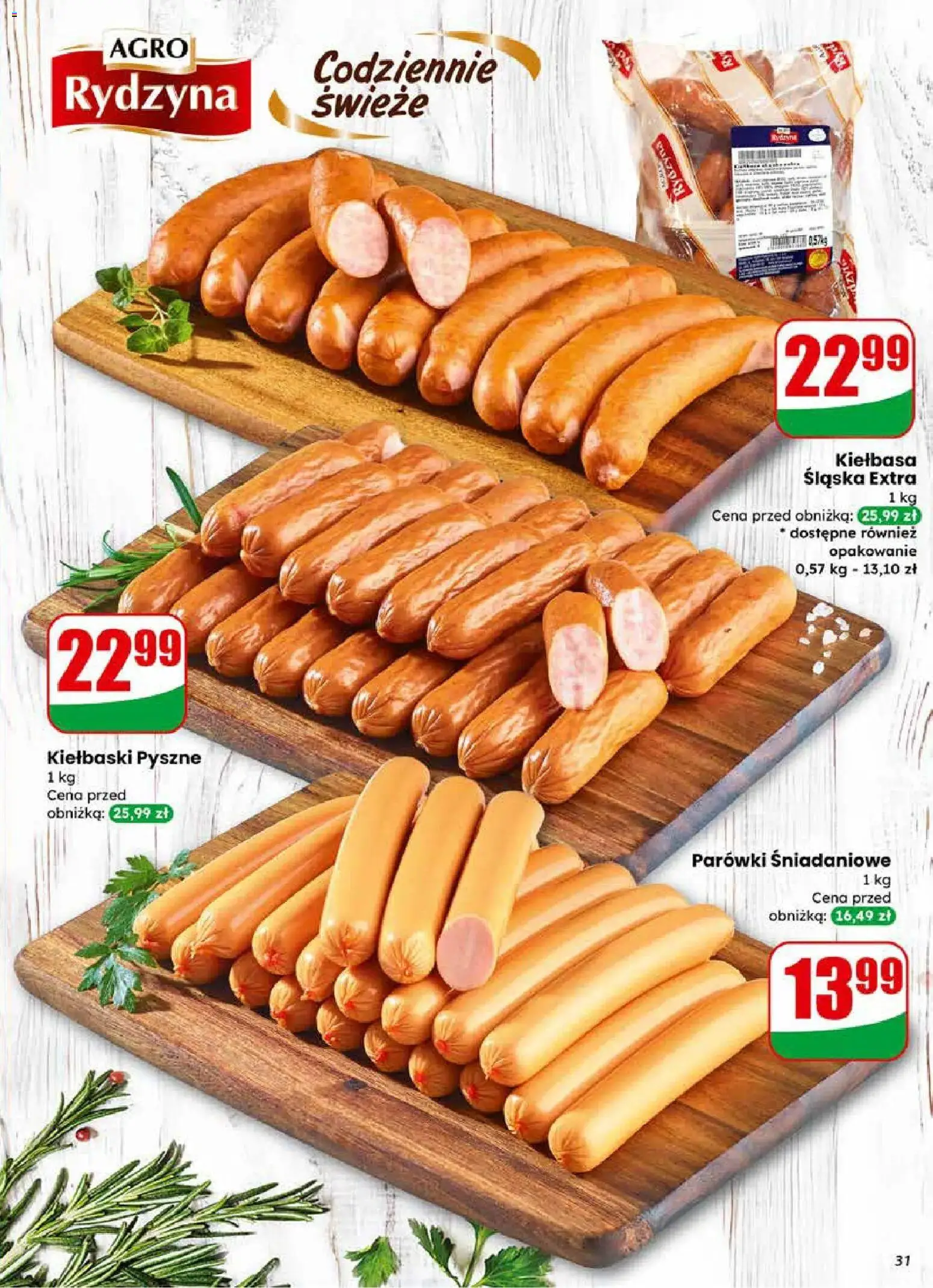 Dino Gazetka od 25.02.2026 | Strona: 31 | Produkty: Kiełbasa, Parówki, Kiełbaski, Kiełbasa śląska