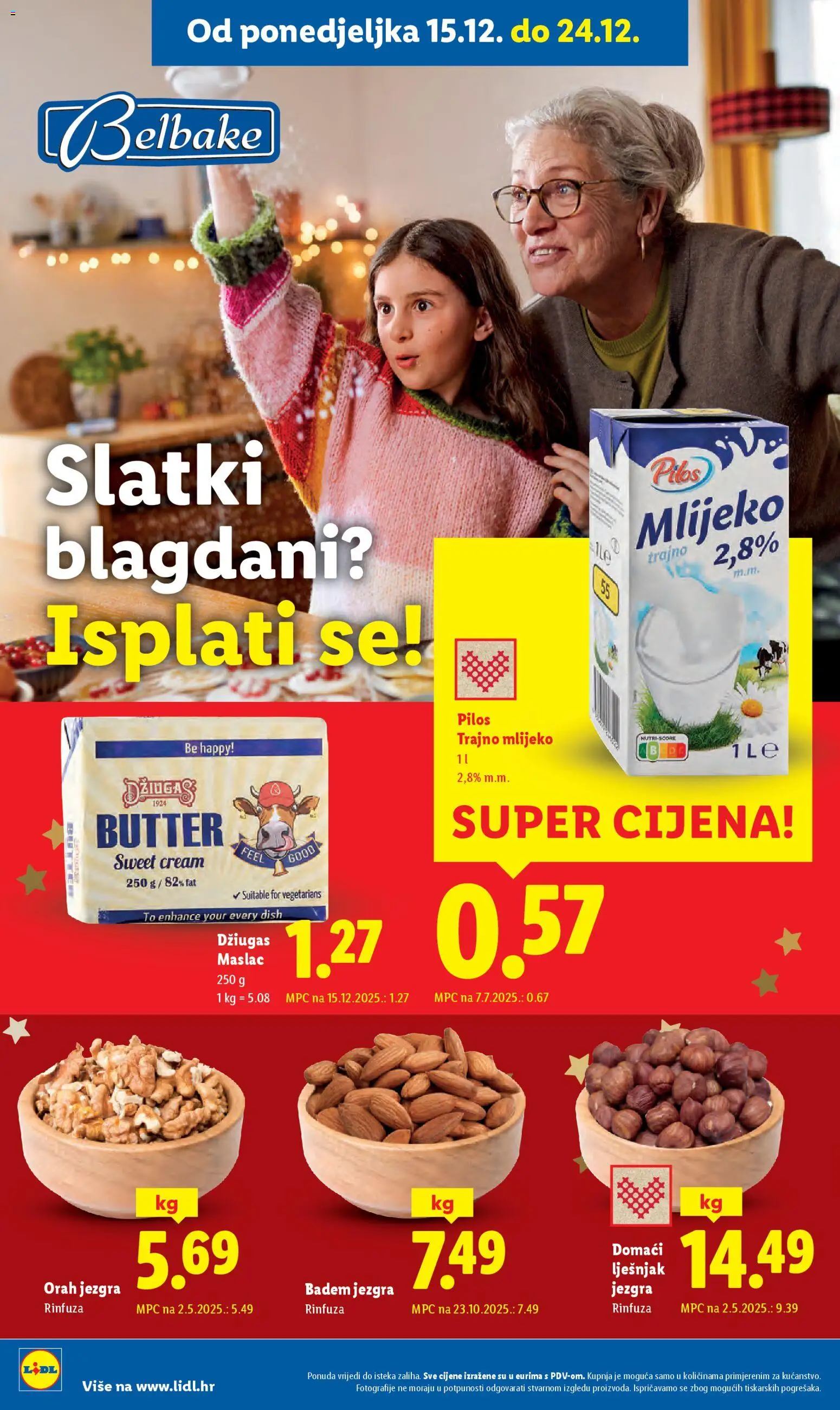 Lidl katalog | vrijedi od 15.12.2025 | Stranica: 18 | Proizvodi: Džiugas, Lješnjak, Trajno mlijeko, Badem