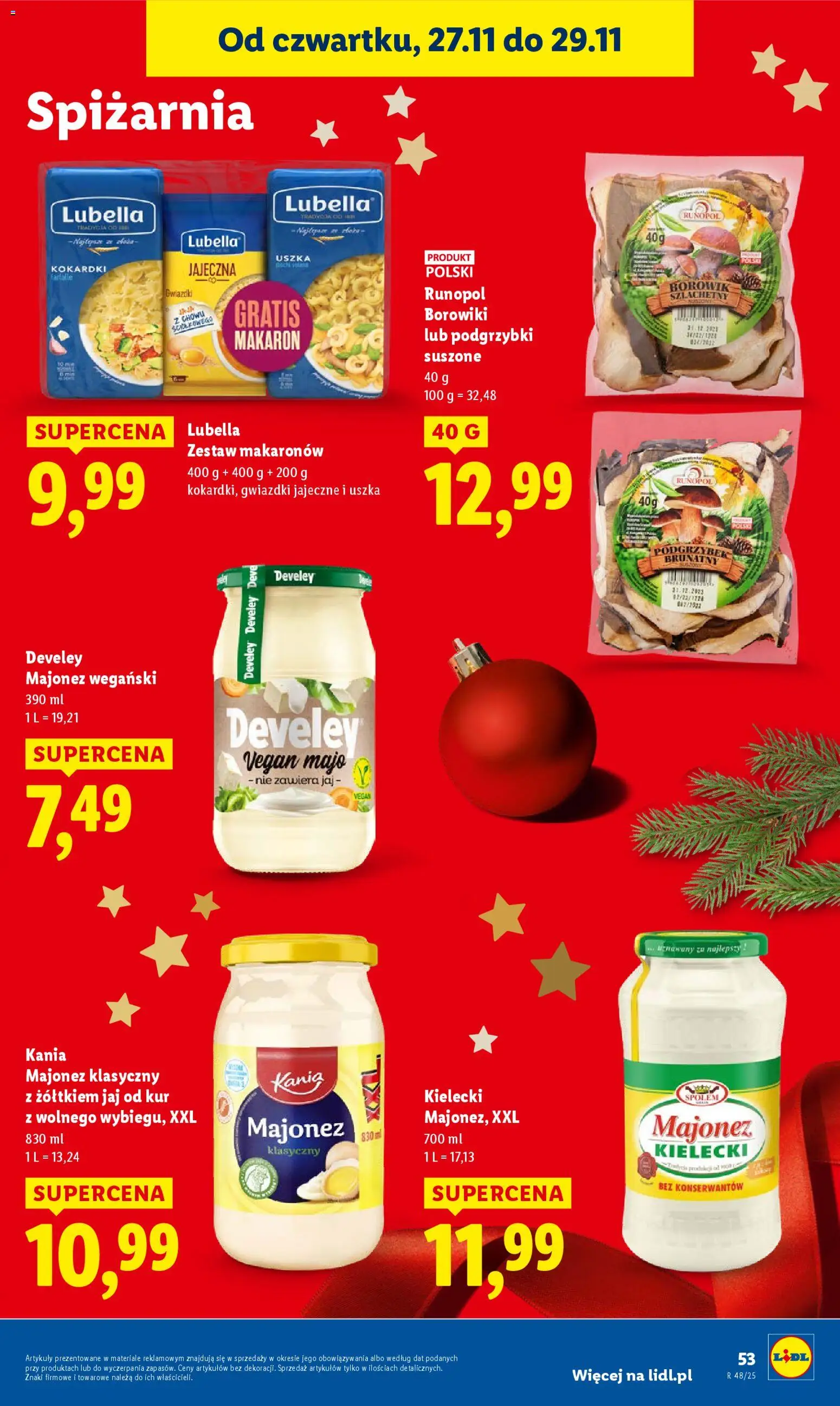 Lidl Black Friday od 27.11.2025 | Strona: 53 | Produkty: Makaron, Majonez