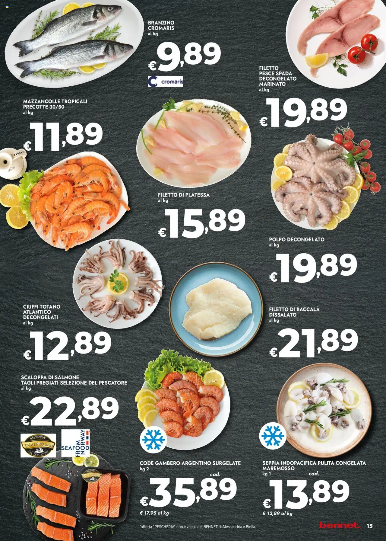 Volantino bennet del 05.06.2025 | Pagina: 15 | Prodotti: Salmone, Pesce, Totano, Pesce spada