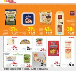 Anteprima del volantino Gelato i cremosi Conad, vari tipi 500 g valido a partire dal 29.01.2026 | Pagina: 22 | Prodotti: Pepe, Grana Padano, Parmigiano reggiano, Emmental