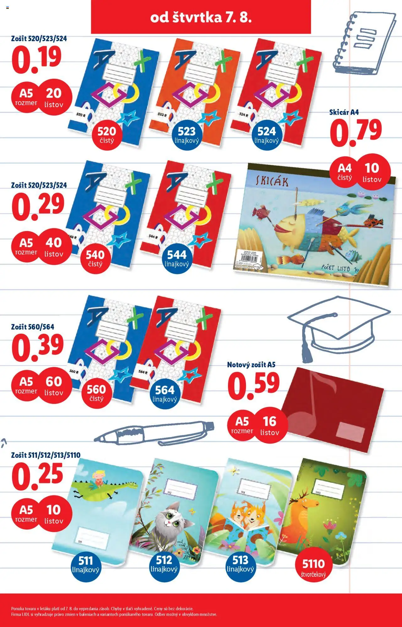 Lidl leták │ platný od 04.08.2025 | Strana: 81 | Produkty: Zošit, Notebook
