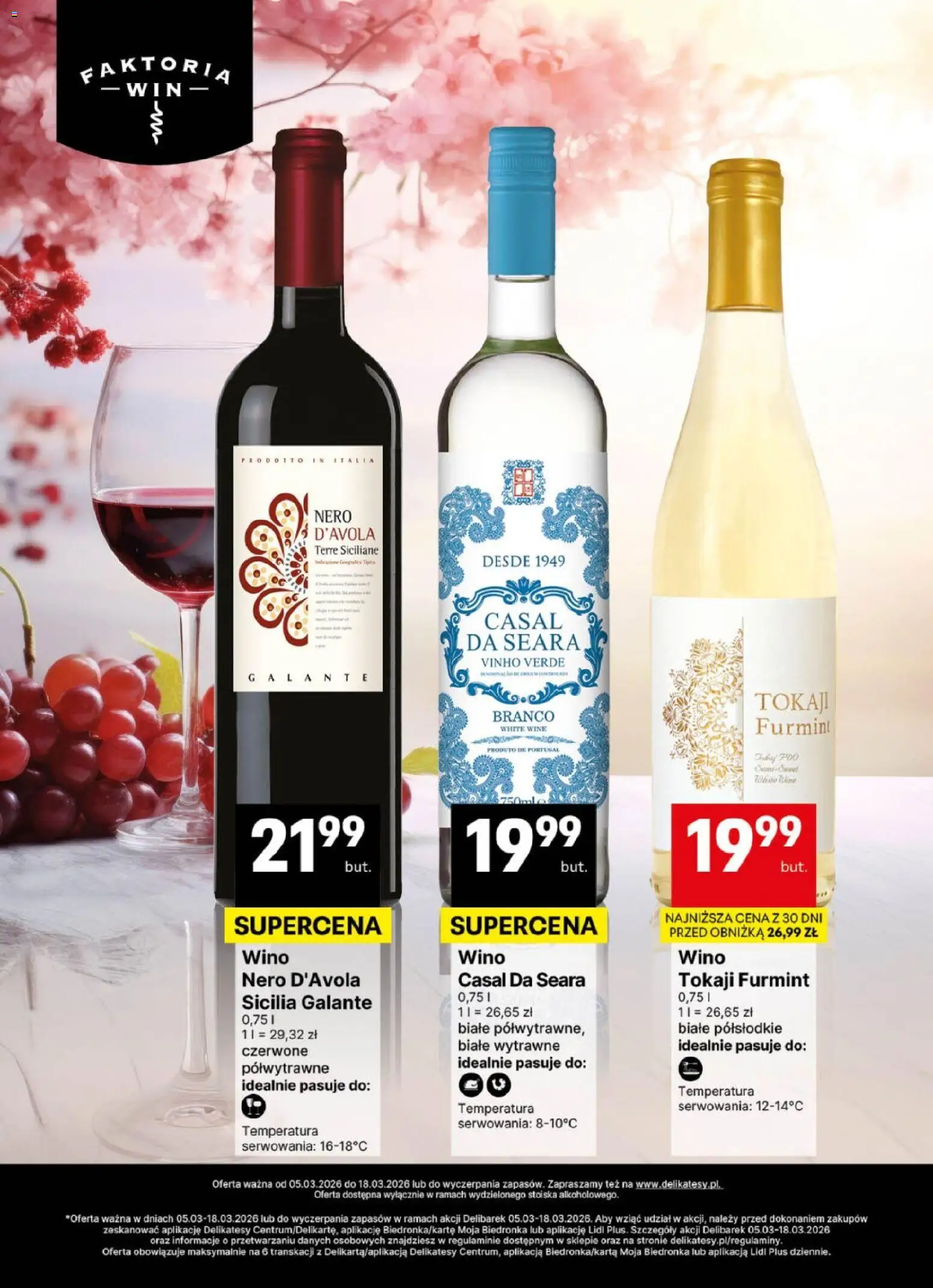Delikatesy Centrum gazetka - DeliBarek od 05.03.2026 | Strona: 8 | Produkty: Delikatesy, Wino