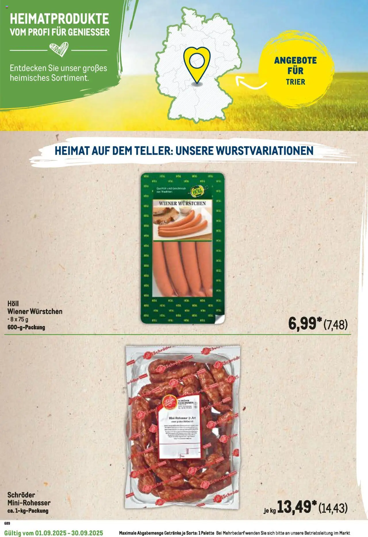 Metro Regionaler Flyer - gültig ab dem 01.09.2025 | Seite: 64 | Produkte: Wiener wurstchen