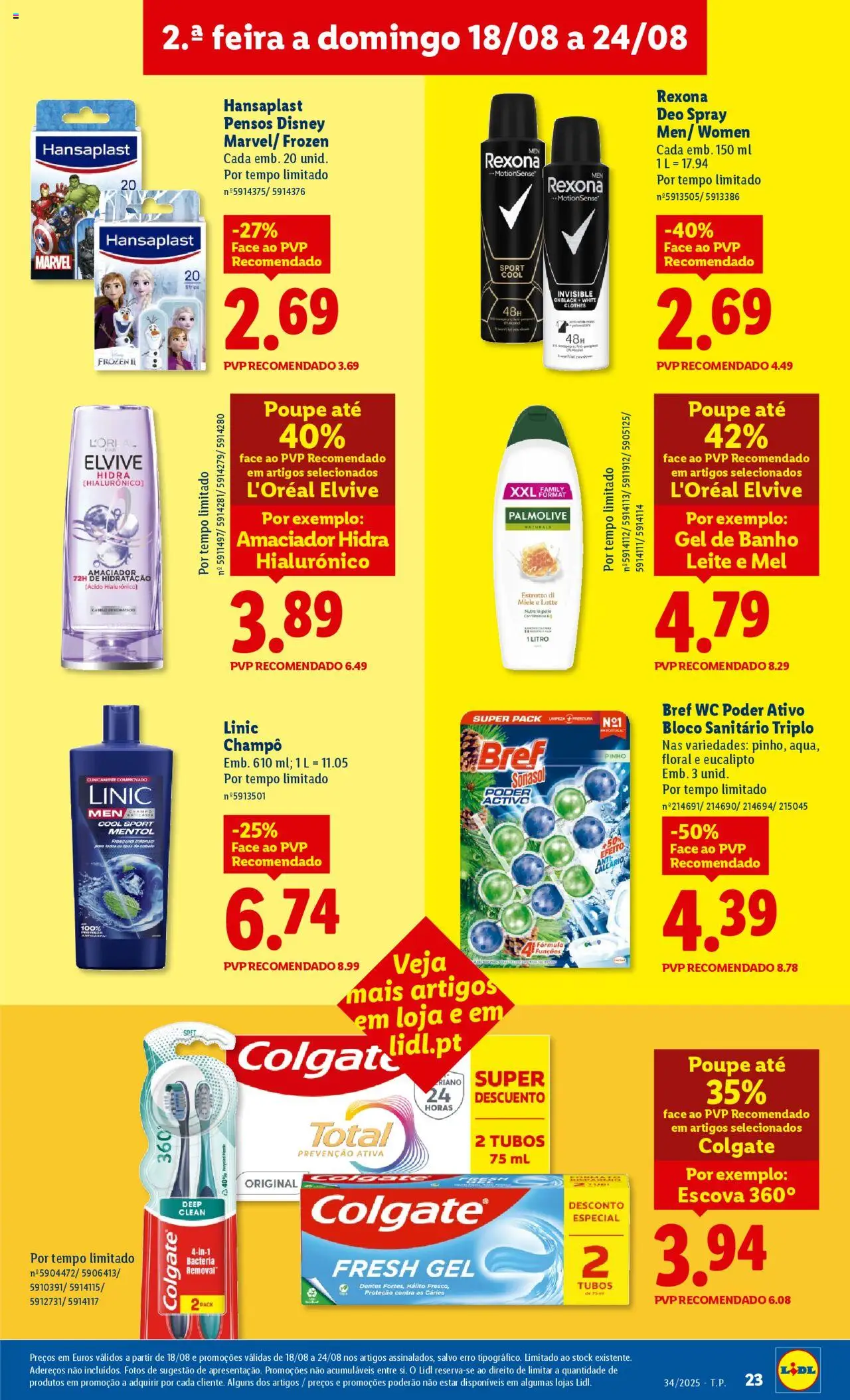 Lidl folheto │ válido de 18.08.2025 | Página: 23 | Produtos: Shampoo, Gel de banho, Leite, Mel
