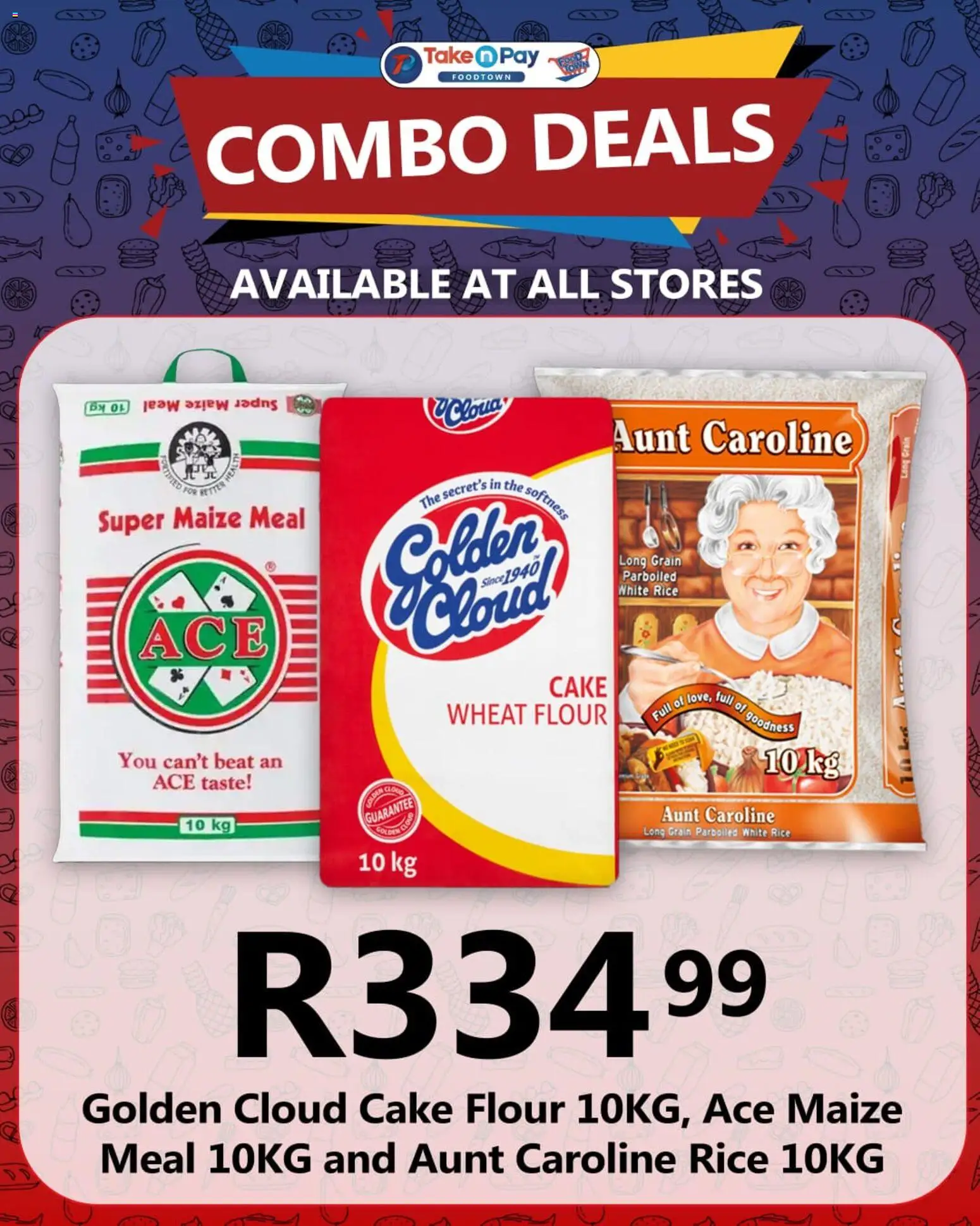 New Take n Pay catalogue – valid from 27.11.2025 | Page: 1 | Products: Cake, Flour, Maize meal, Rice