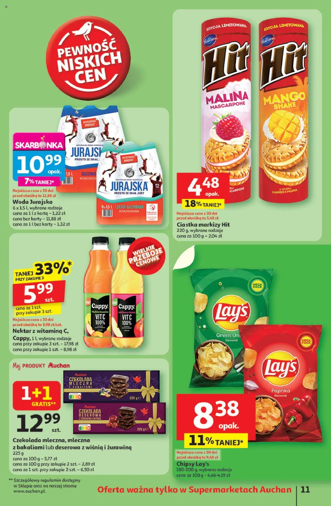 Auchan Gazetka od 05.06.2025 | Strona: 13 | Produkty: Mango, Mascarpone, Ciastka, Woda