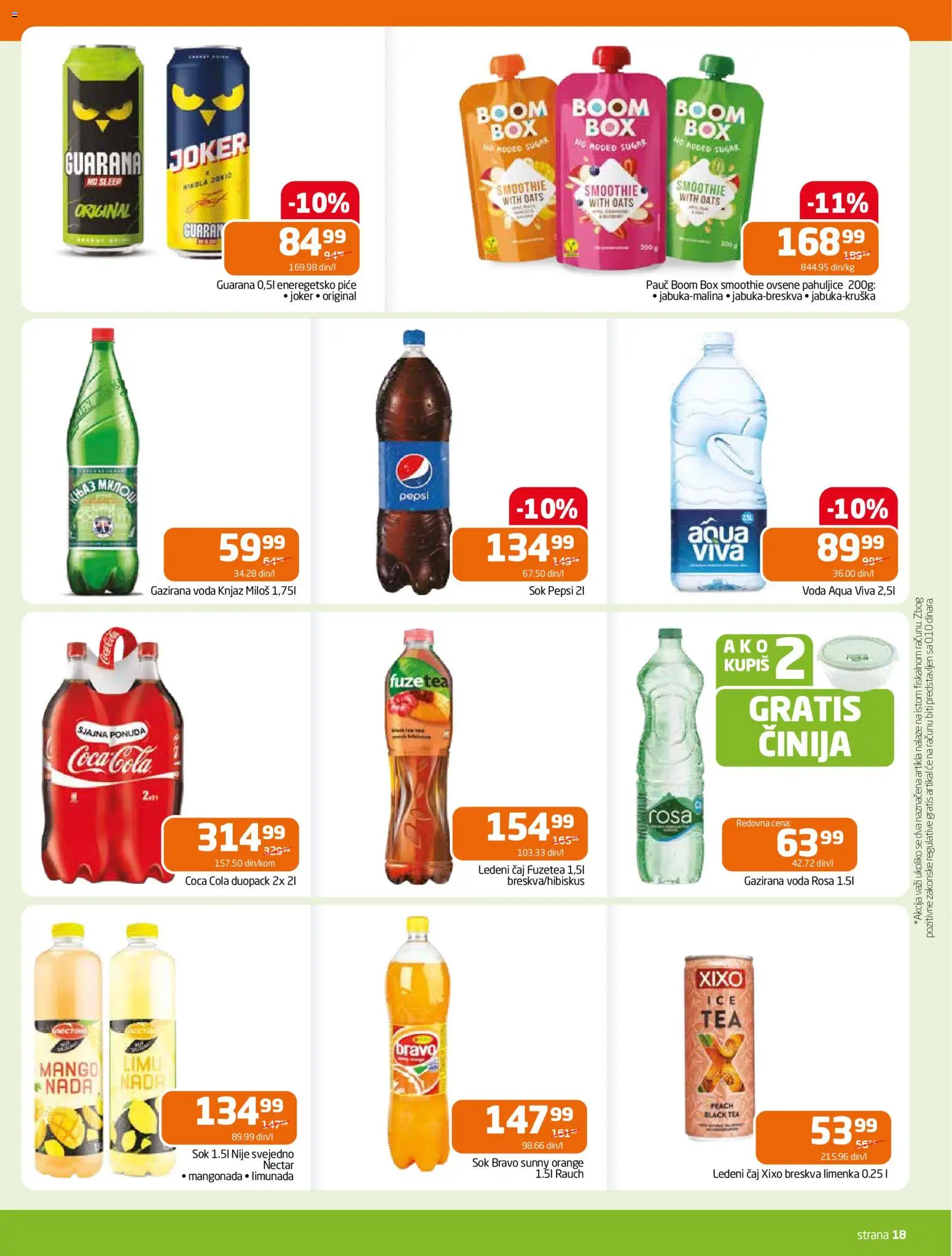 Gomex katalog - važi od 22.10.2025 | Strana: 18 | Proizvode: Coca Cola, Voda, Sok, Pepsi