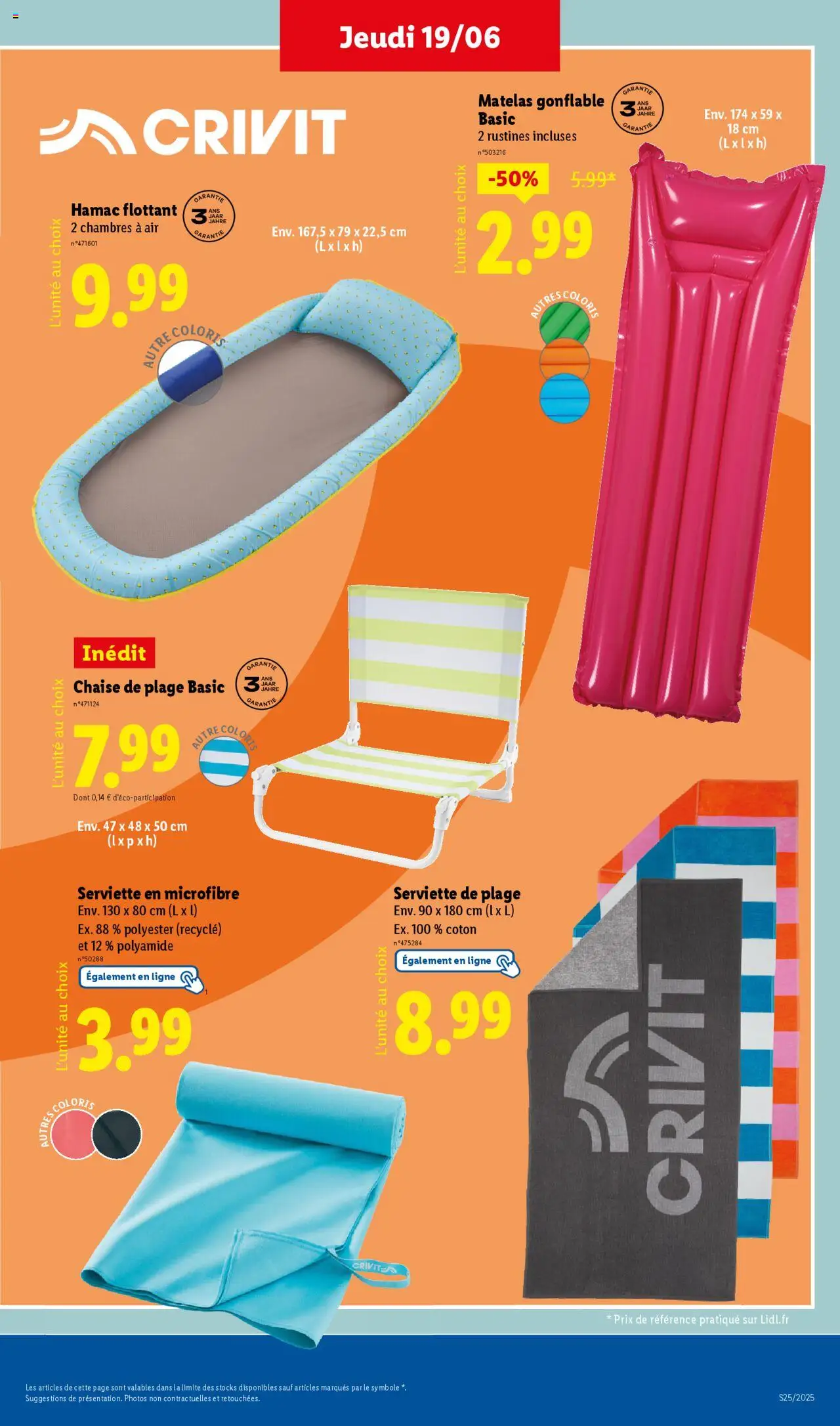  | Page: 29 | Produits: Coton, Hamac, Matelas gonflable, Matelas